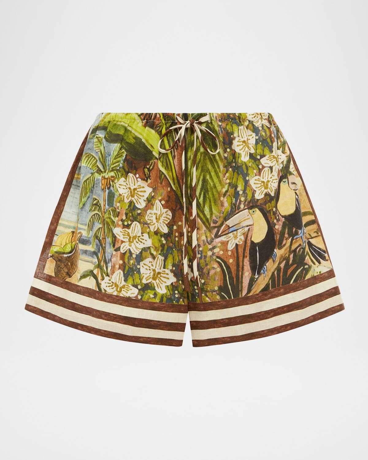 ALÉMAIS Toucan Tango Linen Shorts