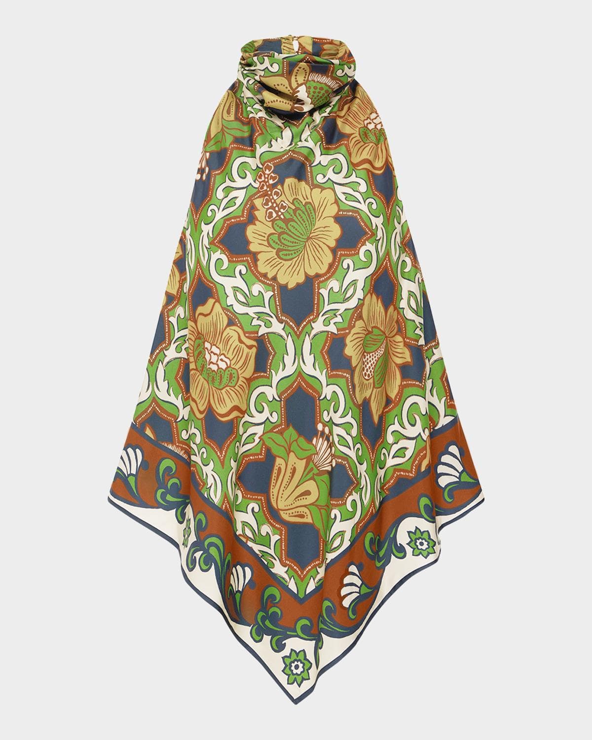 ALÉMAIS Liana Halterneck Silk Top