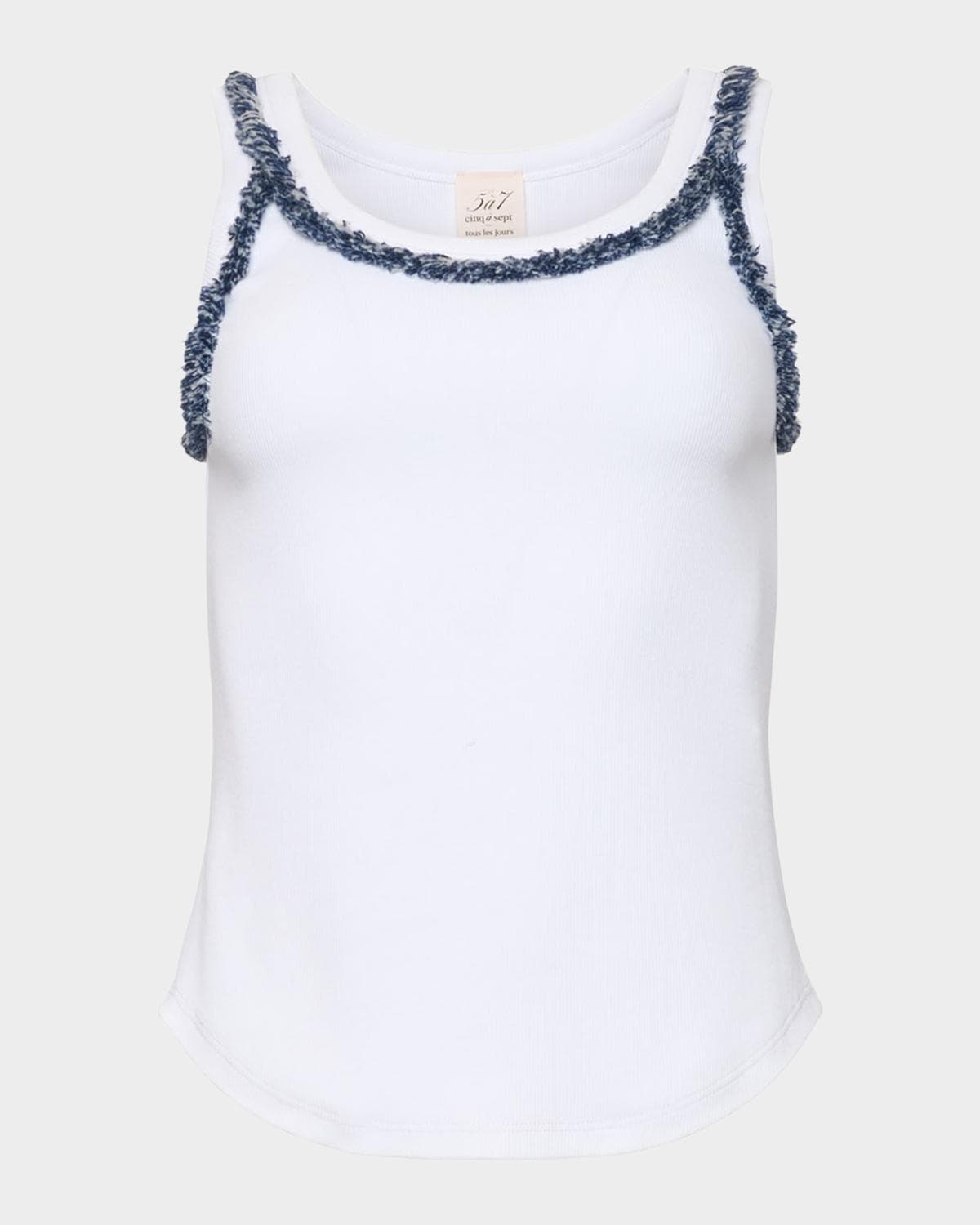 Cinq à Sept Fringe-Trim Tank Top