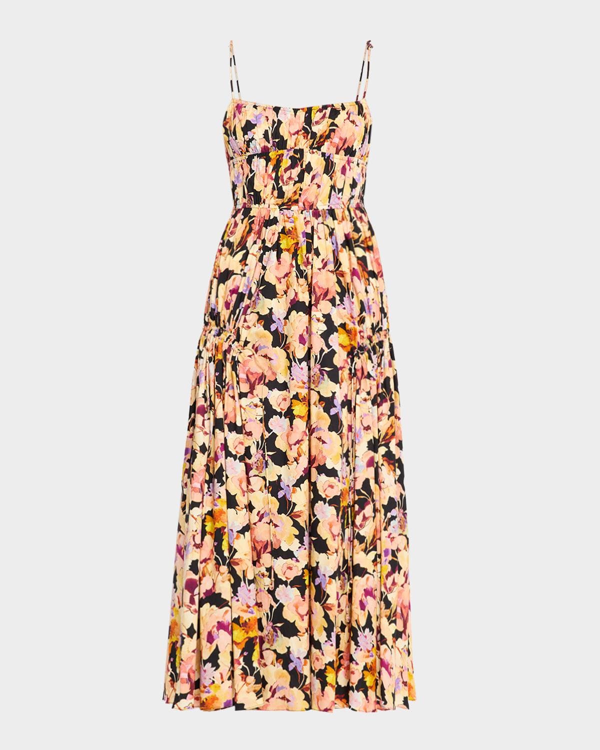 Ulla Johnson Vidri Floral Cotton Midi Dress