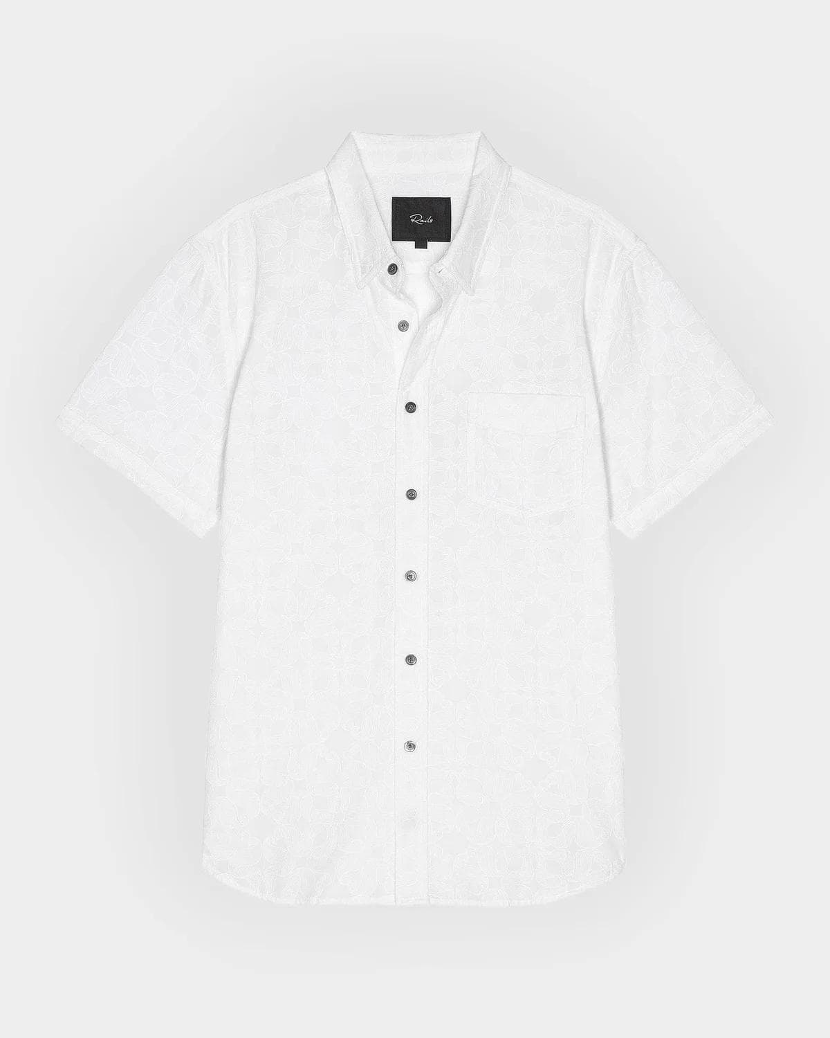 Rails Men's Hale Cotton Floral-Embroidered Short-Sleeve Shirt