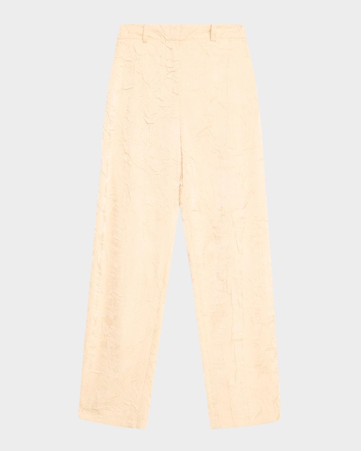 Ulla Johnson Carine High-Rise Crinkled Satin Pants · 2