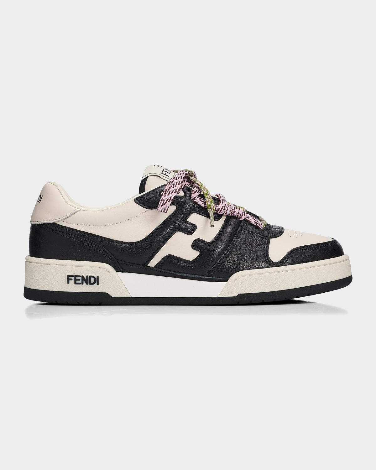 Fendi Match FF Leather Low-Top Sneakers