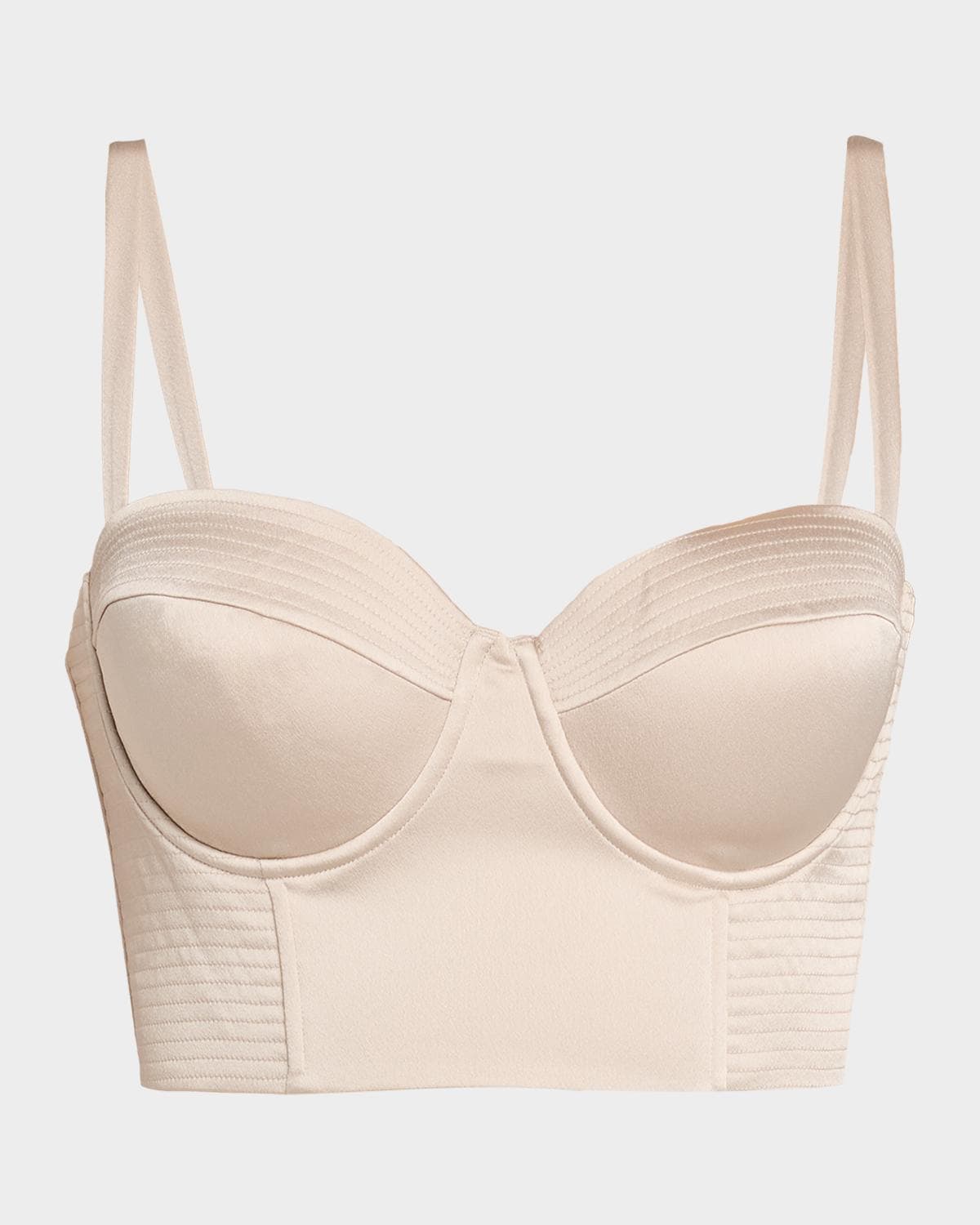 L 'AGENCE Nysa Satin Bustier Top