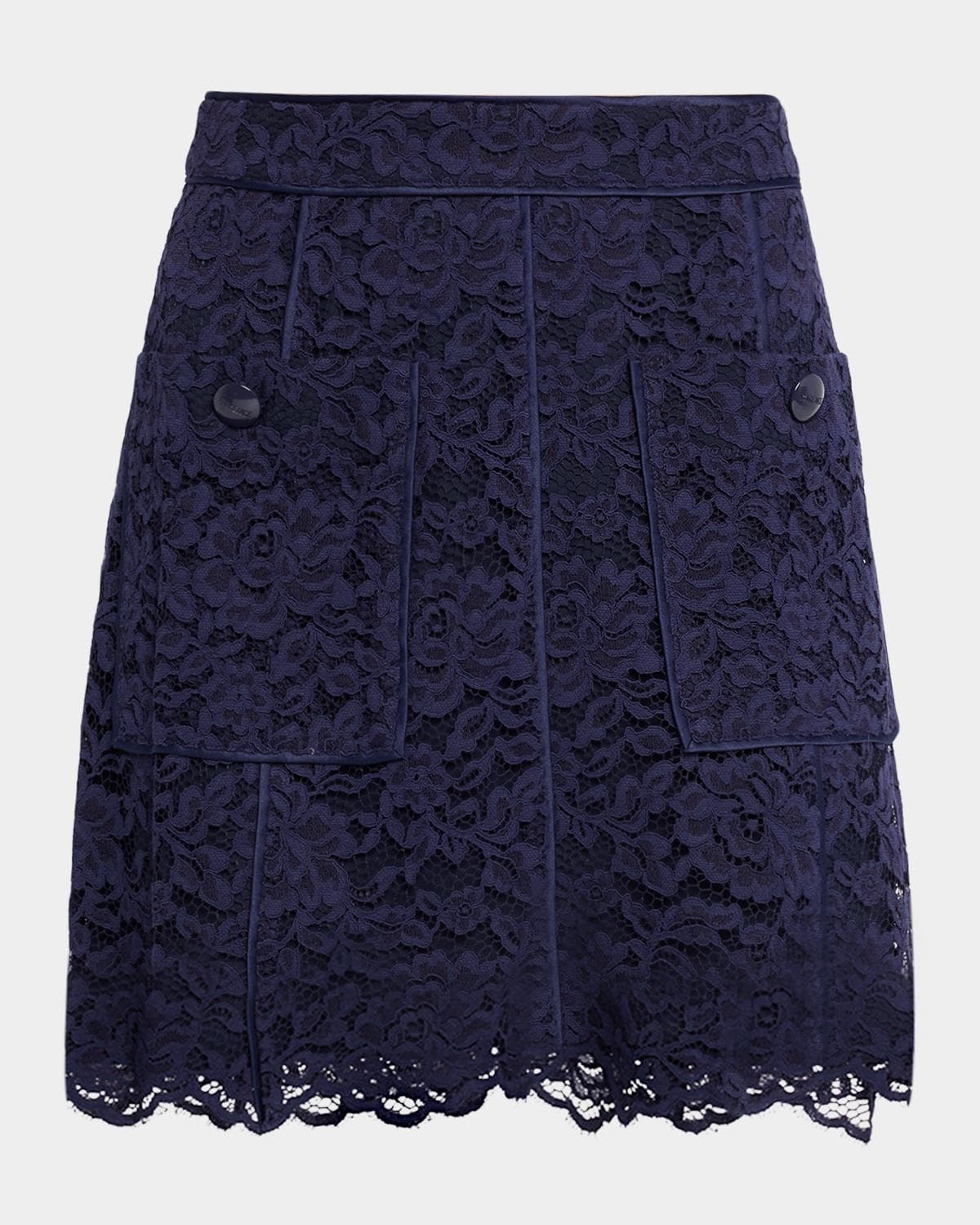 L 'AGENCE Riven Lace Mini Skirt