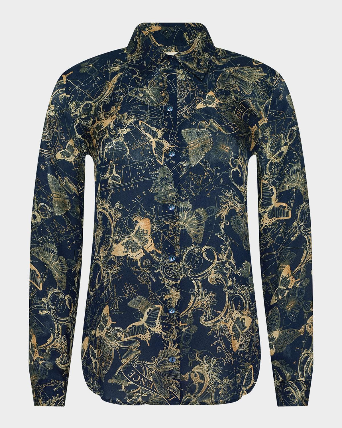 L 'AGENCE Nina Celestial Silk Blouse