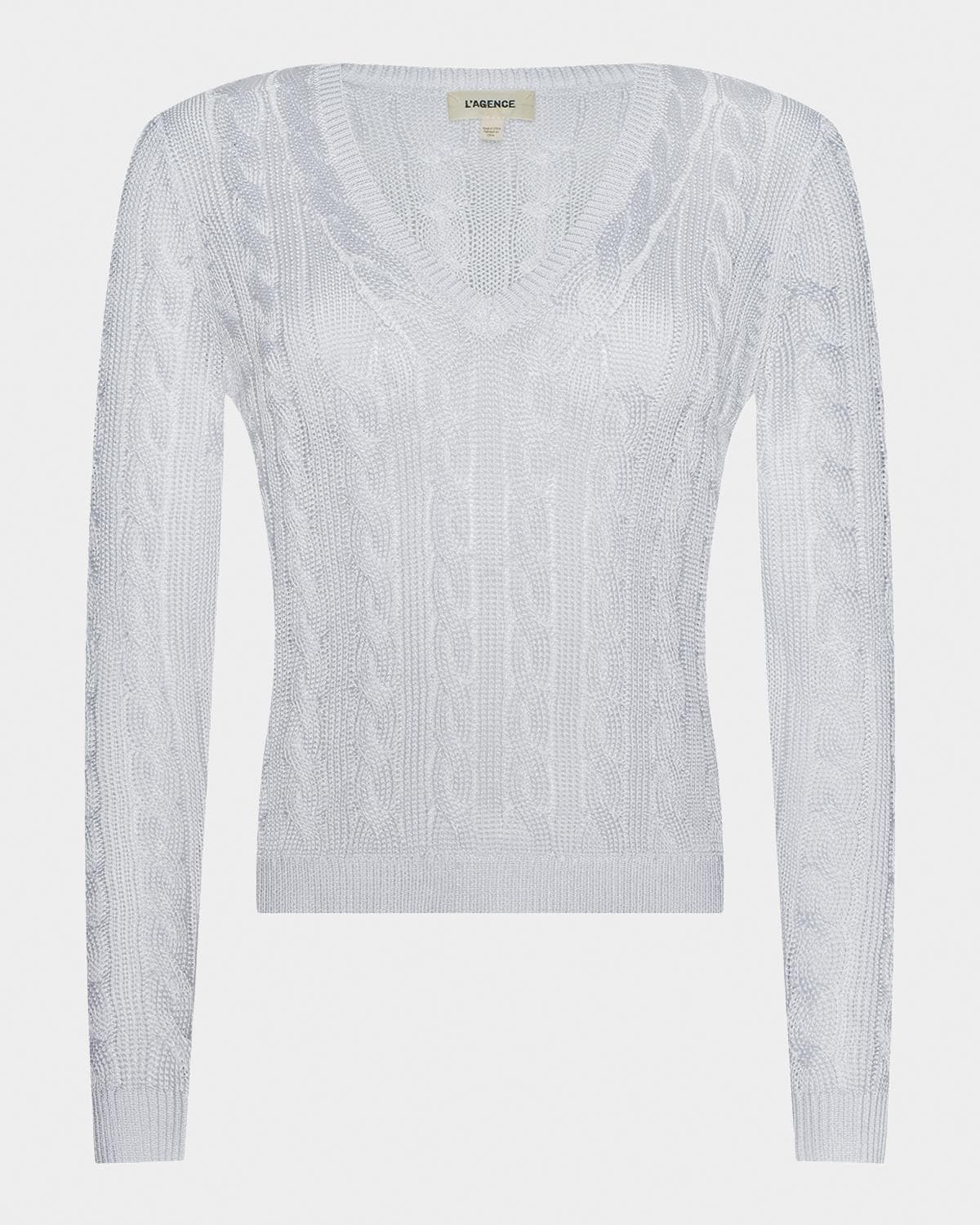 L 'AGENCE Preston Cable-Knit Sweater