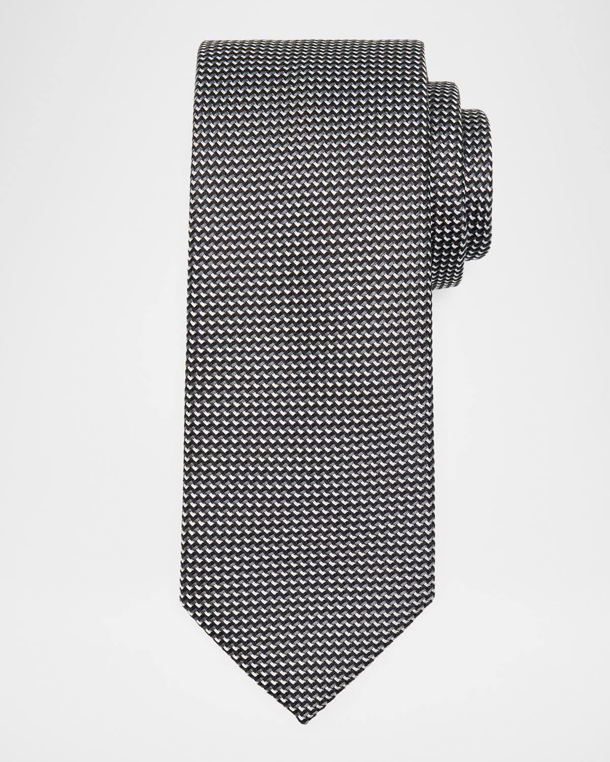 Brioni Men's Micro-Woven Jacquard Silk Tie