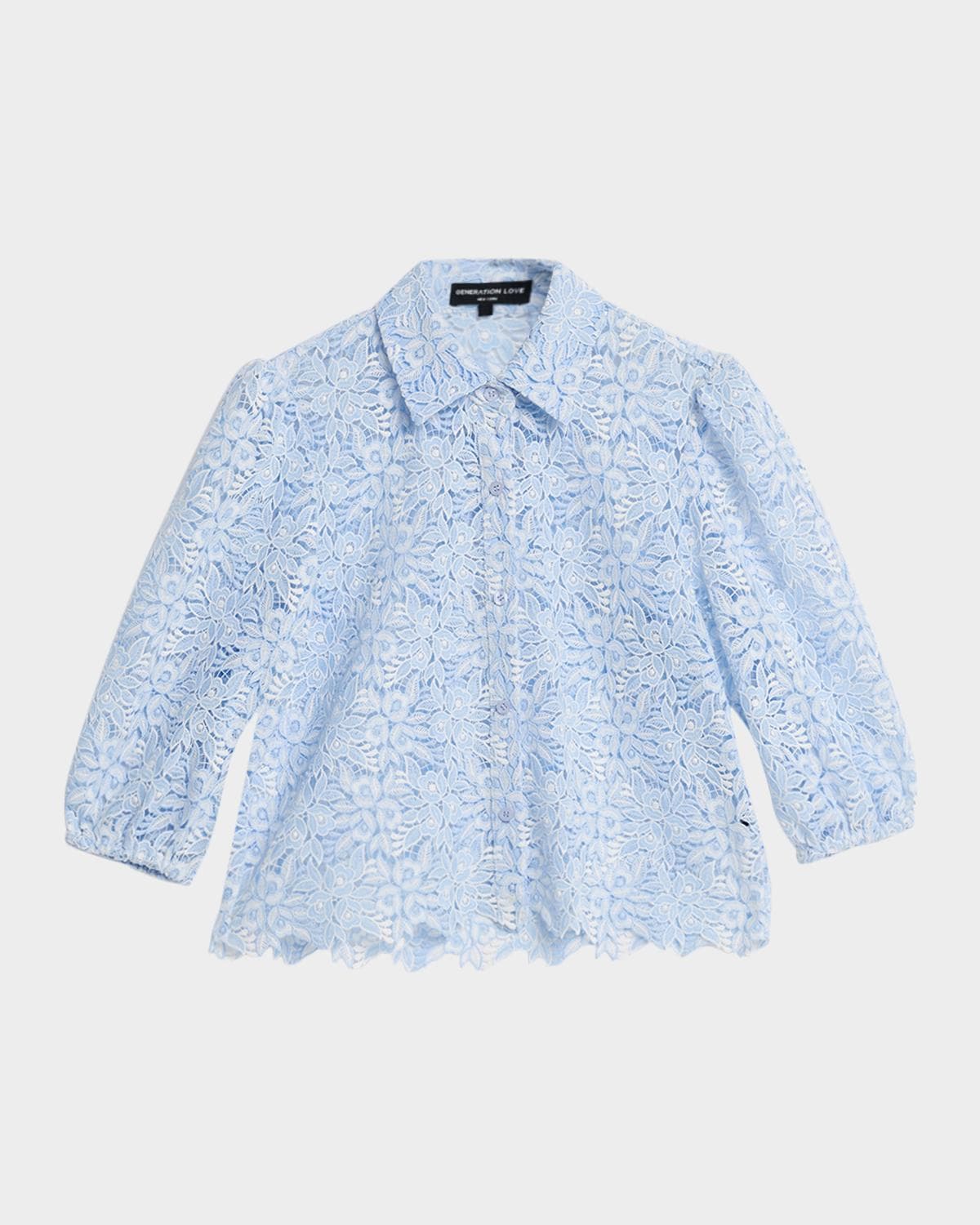 Generation Love Tammy Two-Tone Lace Blouse