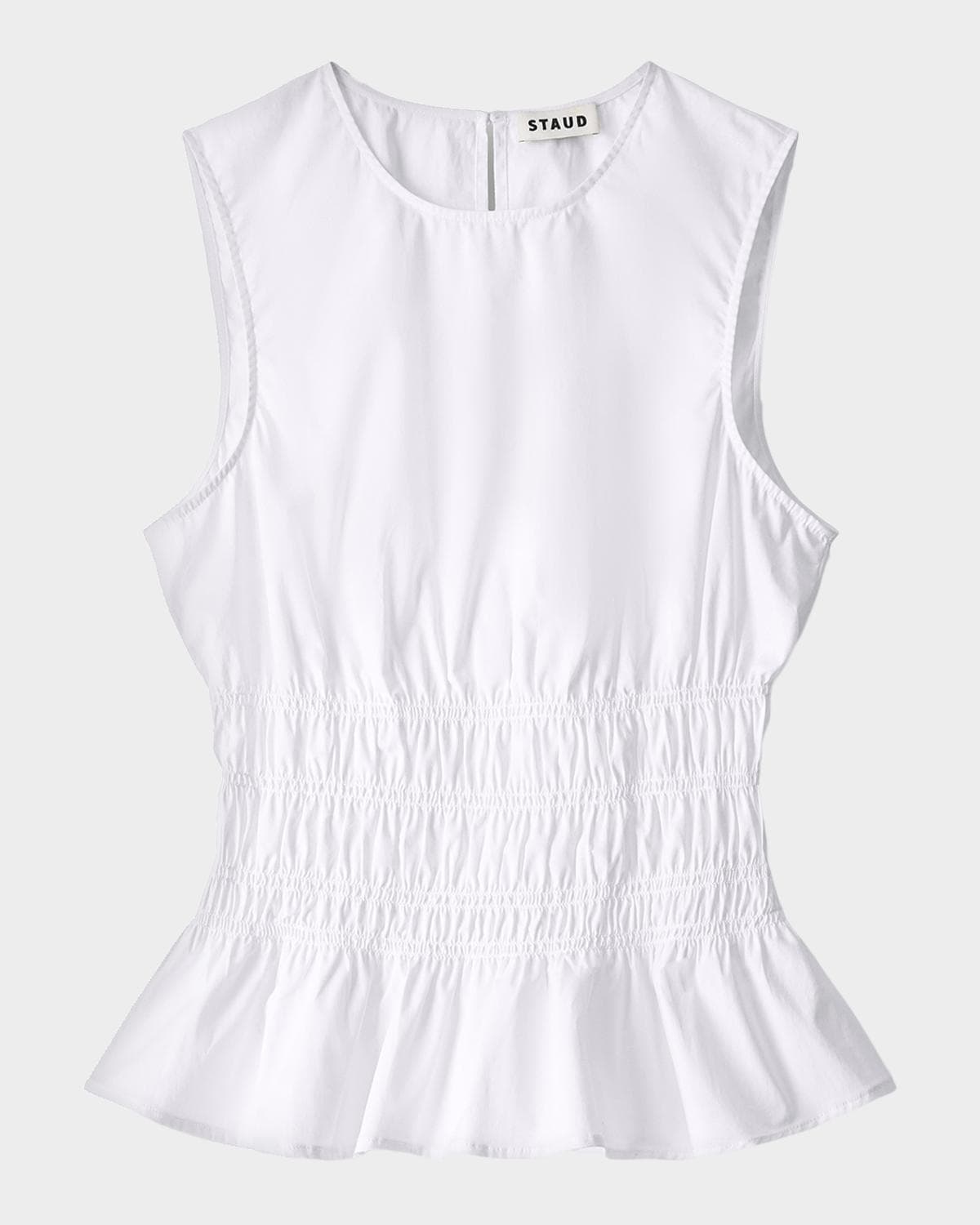 STAUD Culver Sleeveless Peplum Top