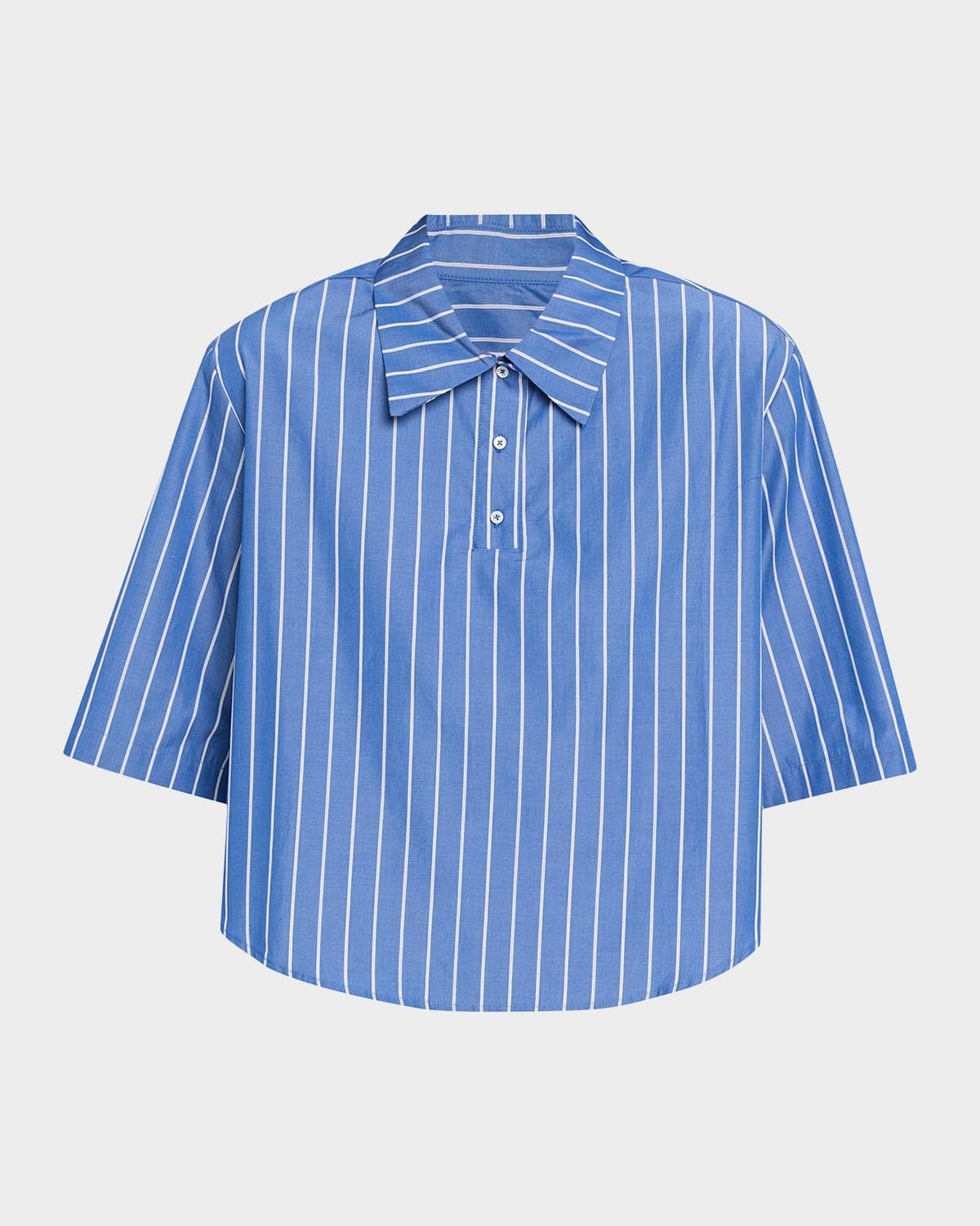 CISSA Striped Cotton Polo Tee