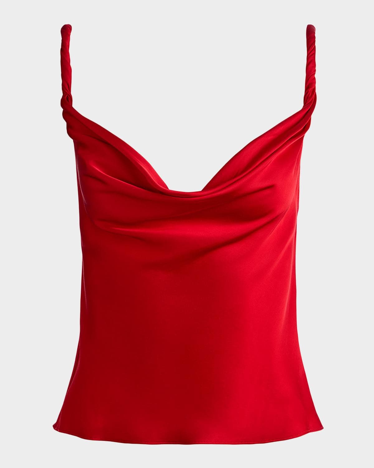 ALICE + OLIVIA Monique Twist Strap Cowl-Neck Blouse · X-LARGE