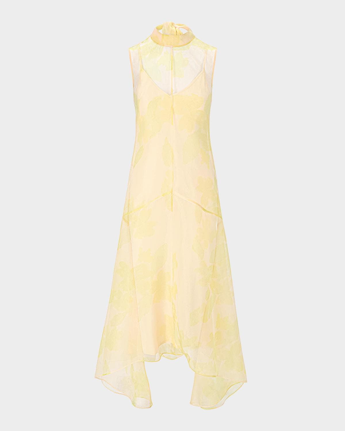 STAUD Auden Organza High-Low Dress