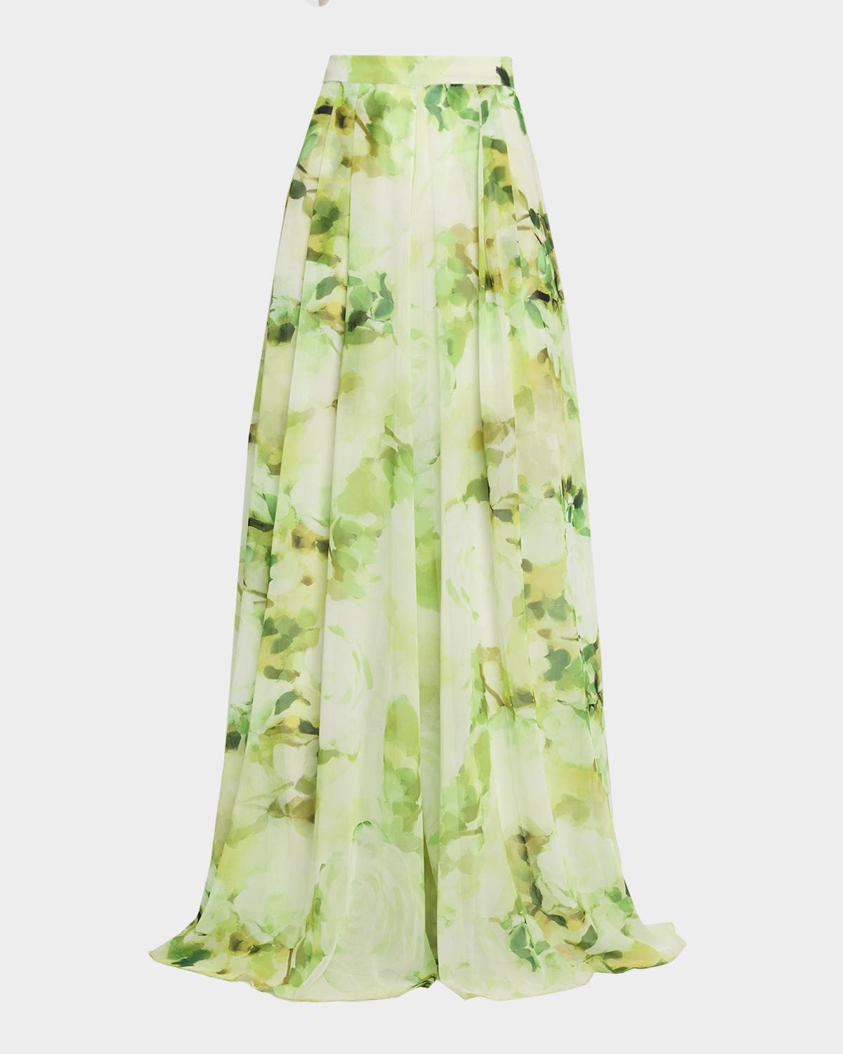Badgley Mischka Floral-Print Georgette Palazzo Pants