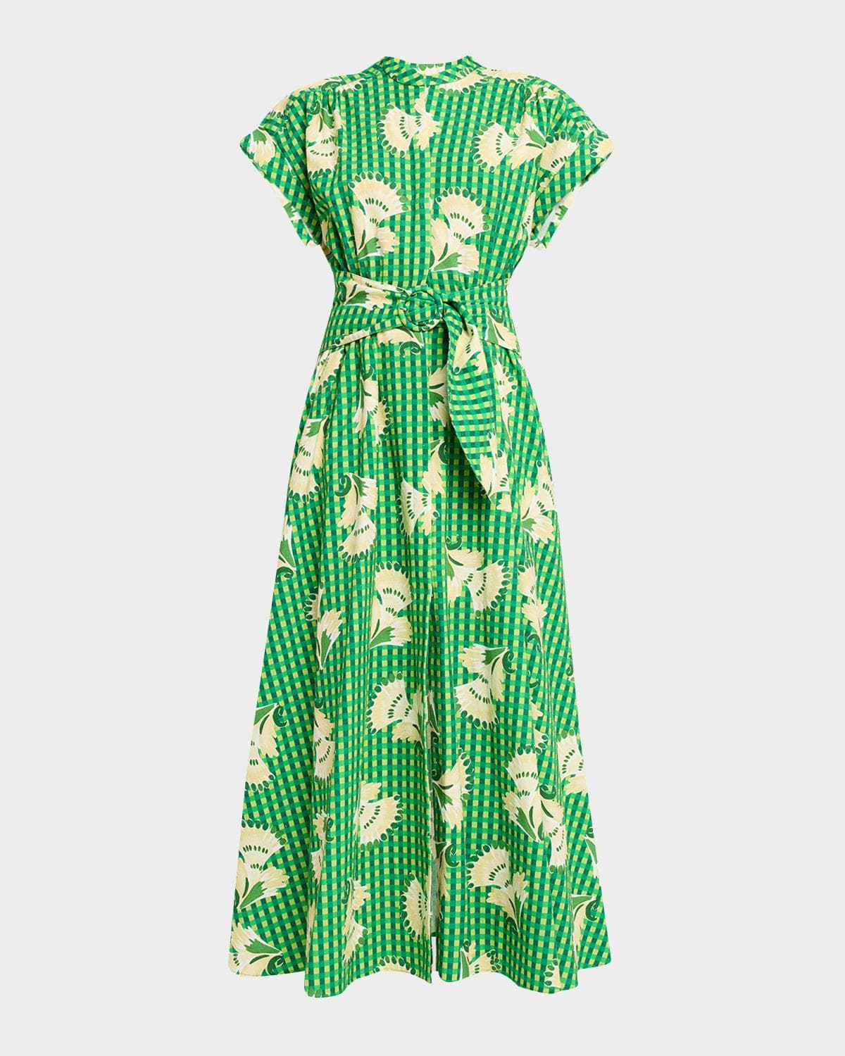 Saloni Neesha Short-Sleeve Cotton Maxi Dress