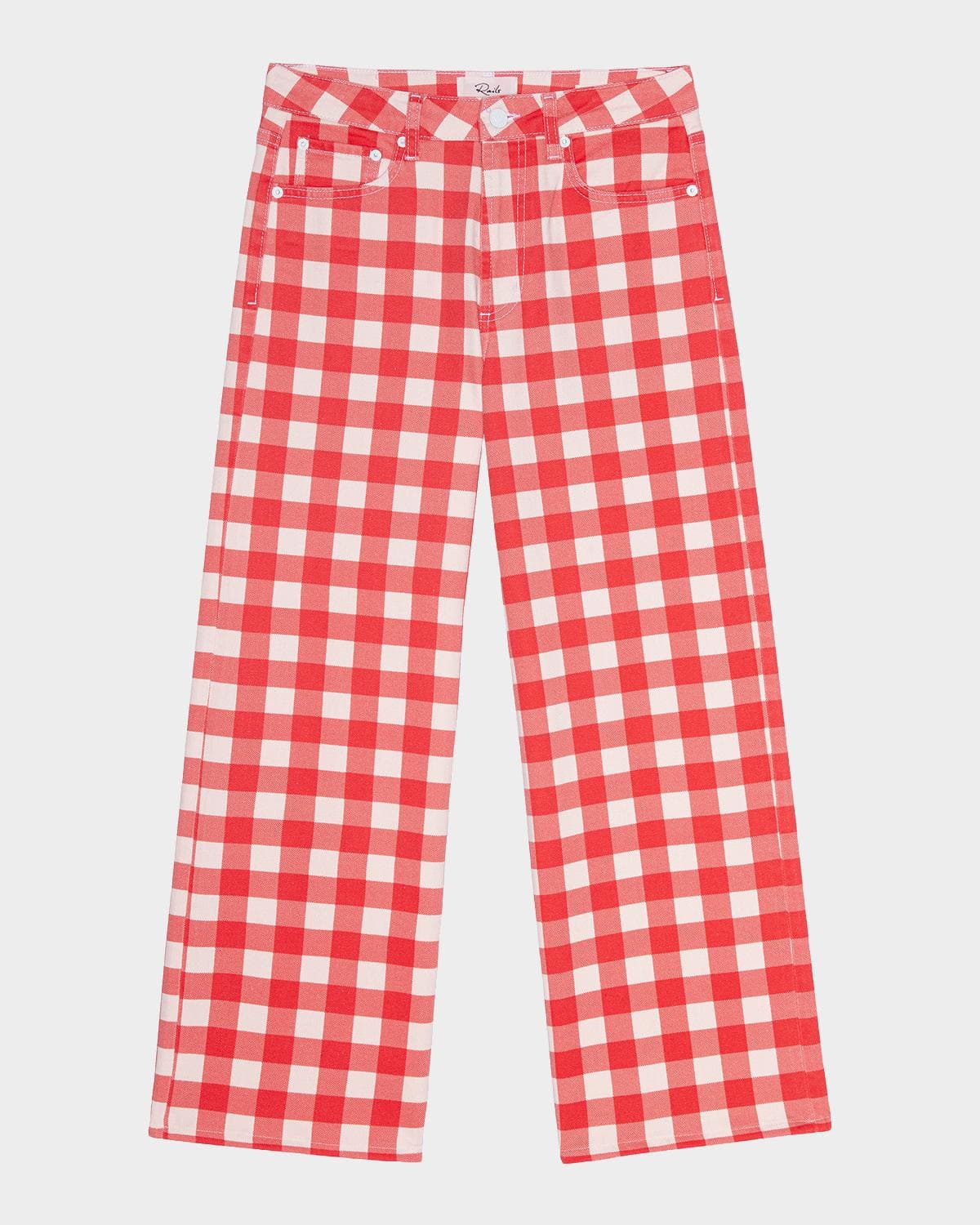 Rails x Giadzy Getty Cropped Wide-Leg Gingham Jeans · 27 (4)