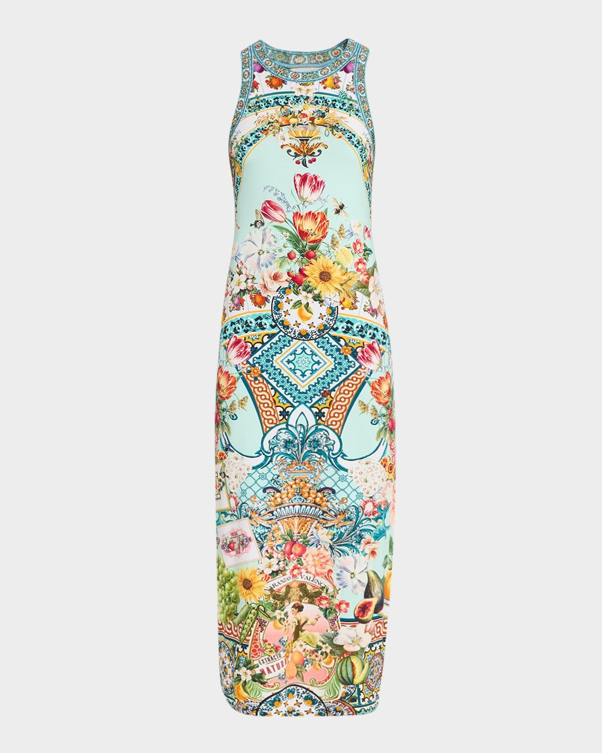 Camilla Magic Of The Mercado Print Jersey Midi Tank Dress