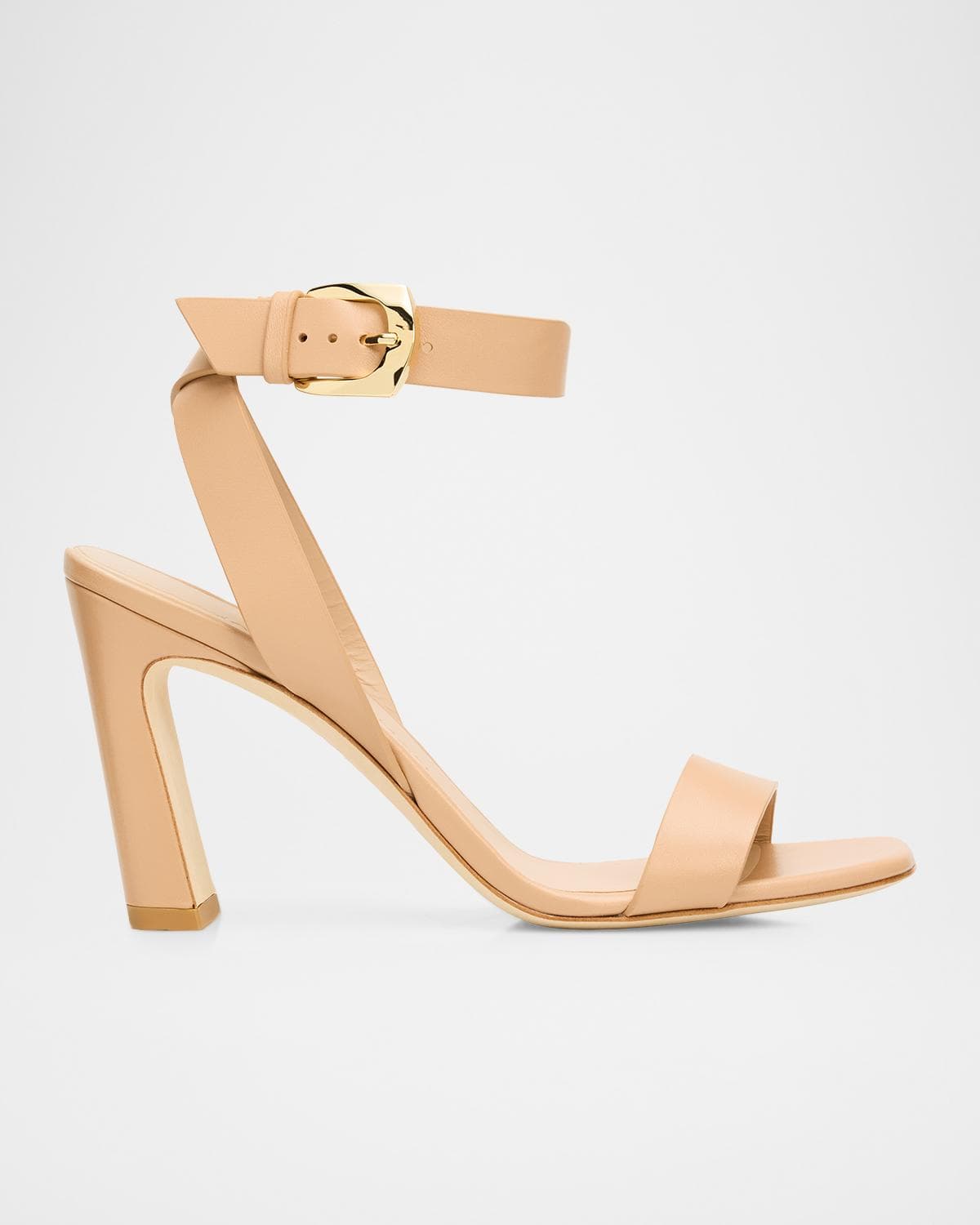 Stuart Weitzman 85mm Sai Leather Ankle-Strap Sandals