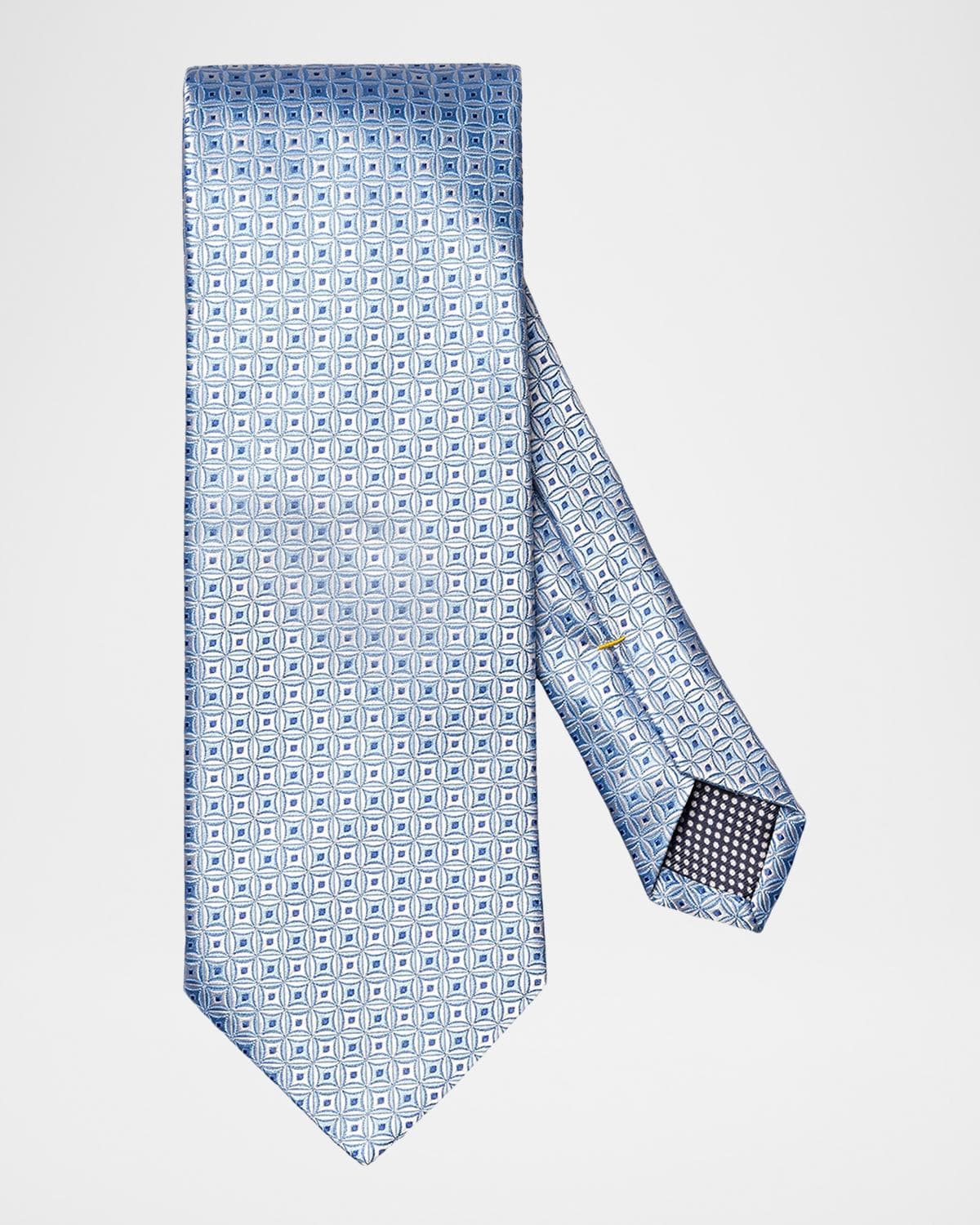 Eton Men's Tonal Geometric Medallion Silk Tie