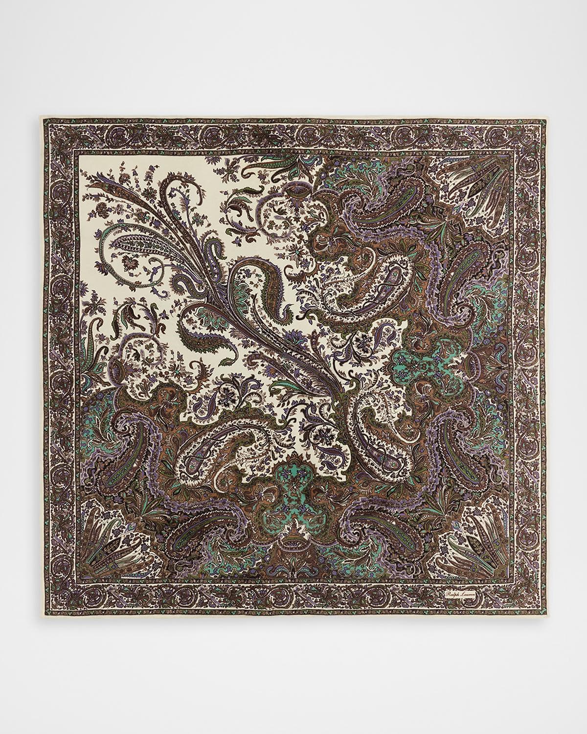 Ralph Lauren Collection Paisley Crepe de Chine Square Scarf