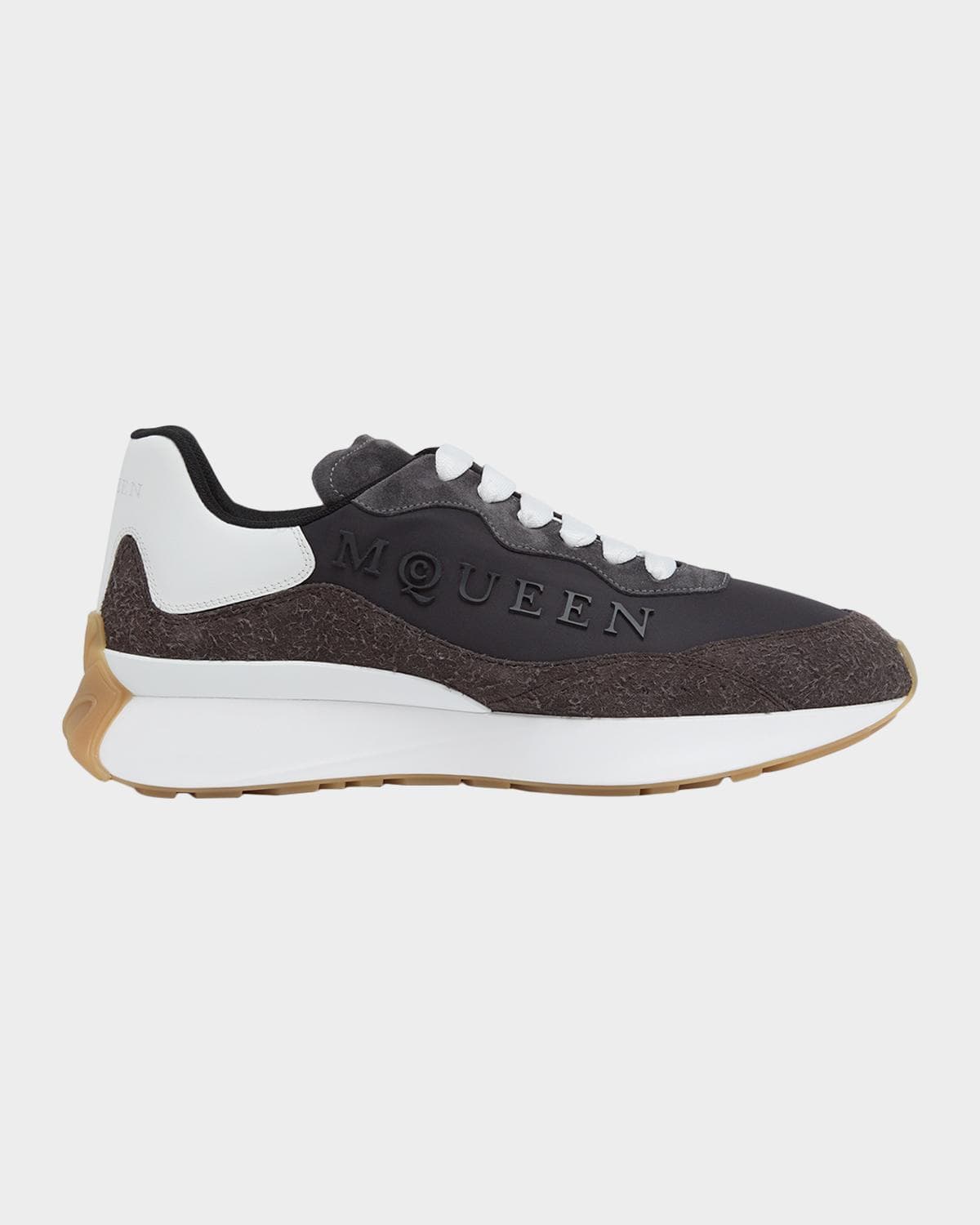 McQueen Men's Sprint Suede & Leather Runner Sneakers
