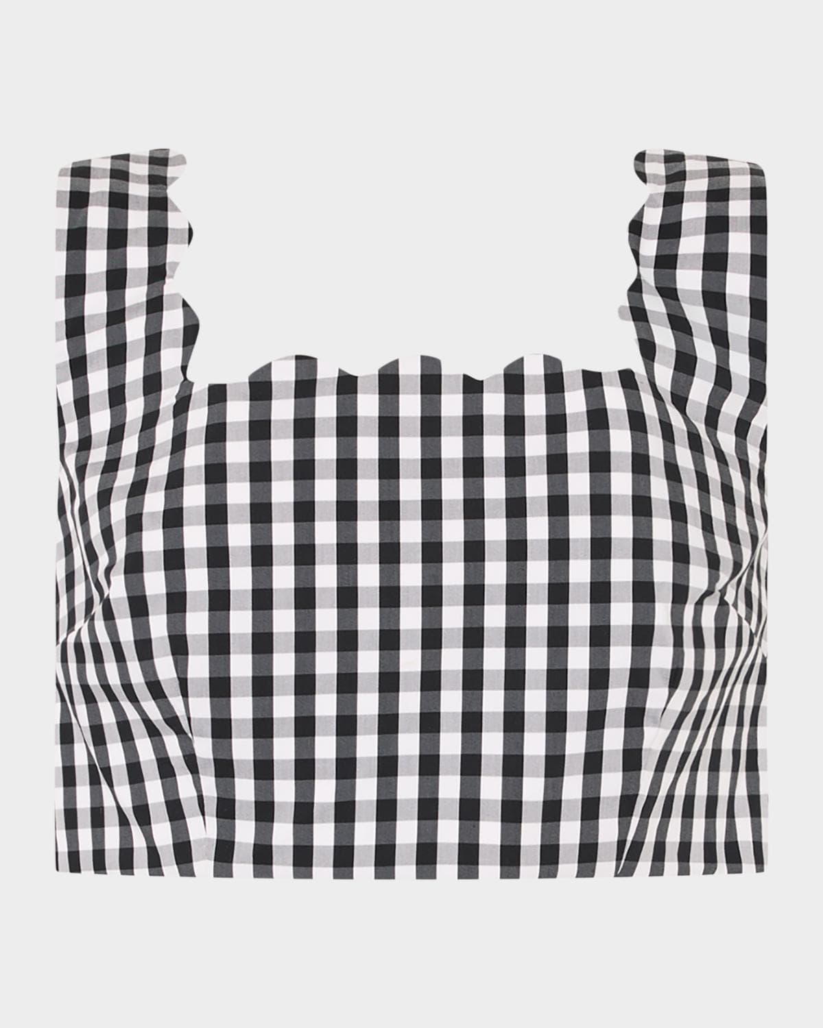 Milly Mia Scalloped Gingham Crop Top
