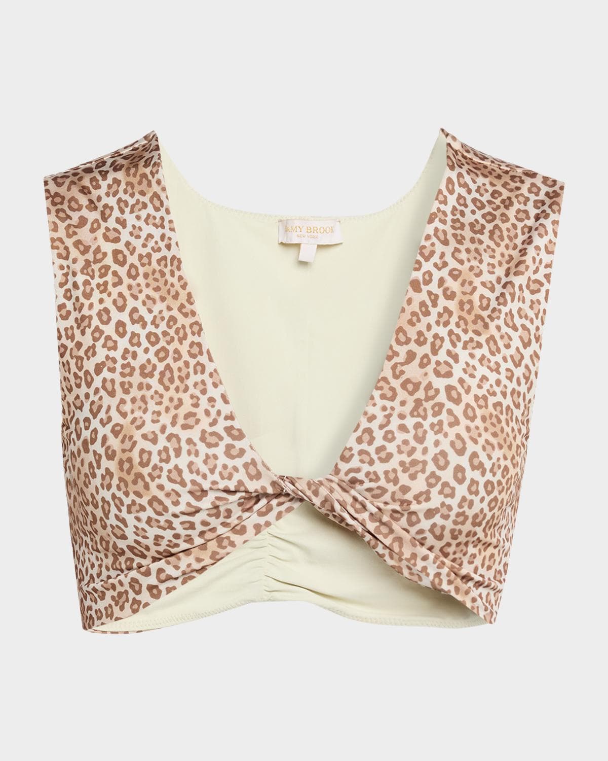 Ramy Brook Oliwia Leopard-Print Bikini Top