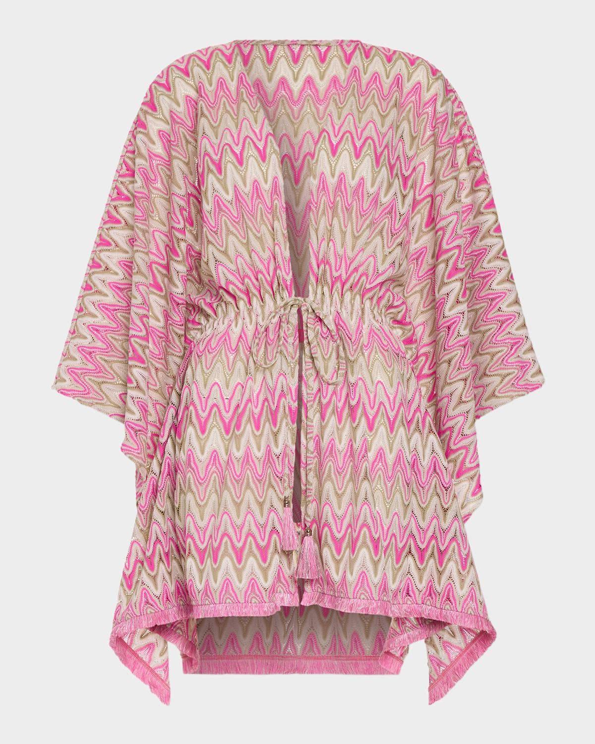 Ramy Brook McKala Zig-Zag Knit Caftan Coverup