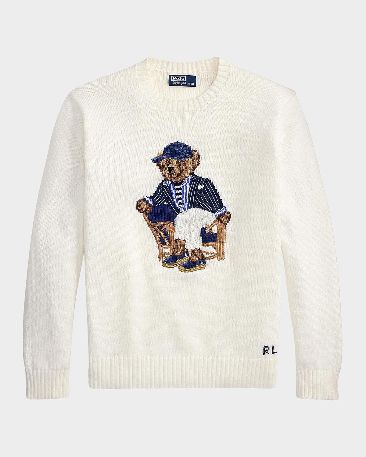 Polo Ralph Lauren Men's Cotton Knit Polo Bear Crewneck Sweater