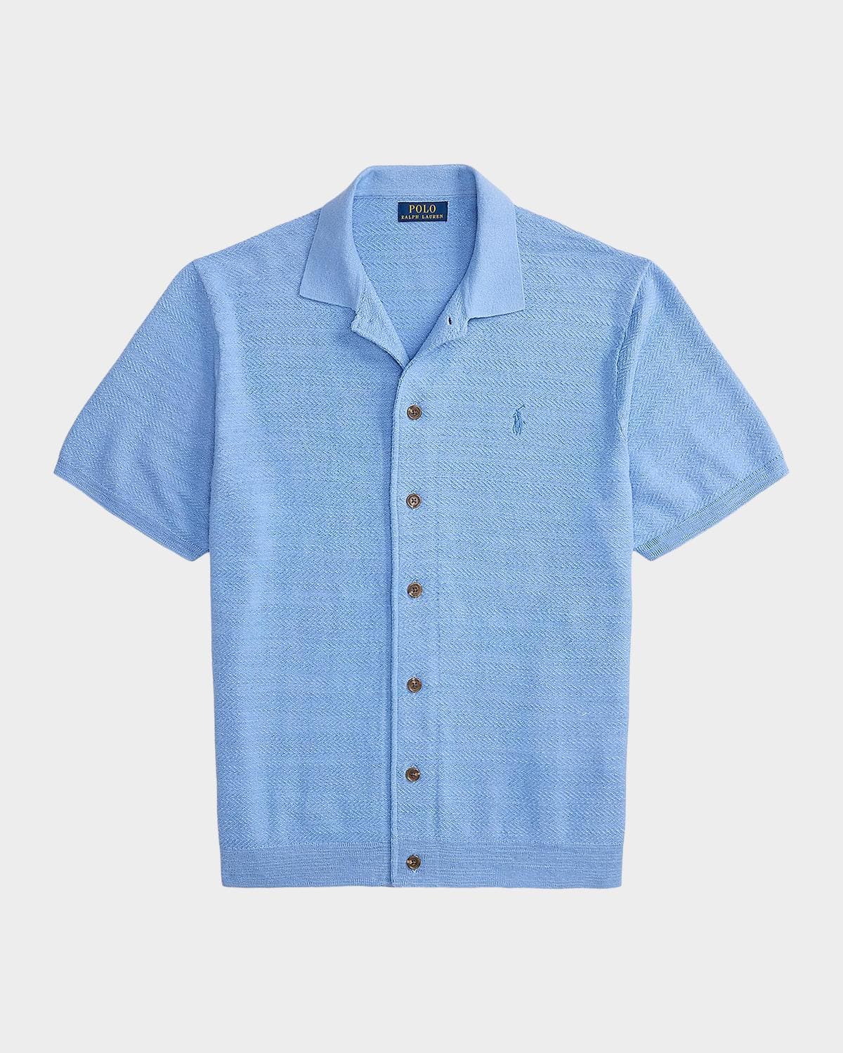 Polo Ralph Lauren Men's Cotton-Linen Short-Sleeve Cardigan