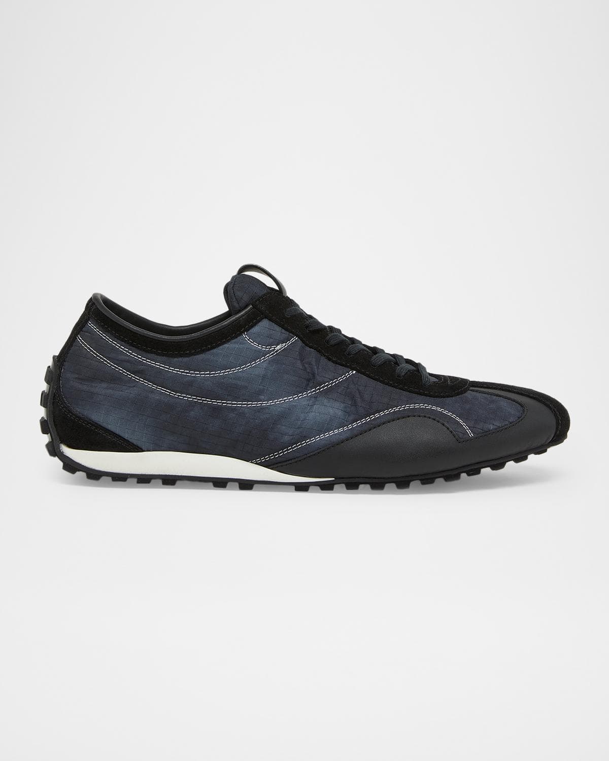 Balmain Men's Racing Suede and Textile Low-Top Sneakers