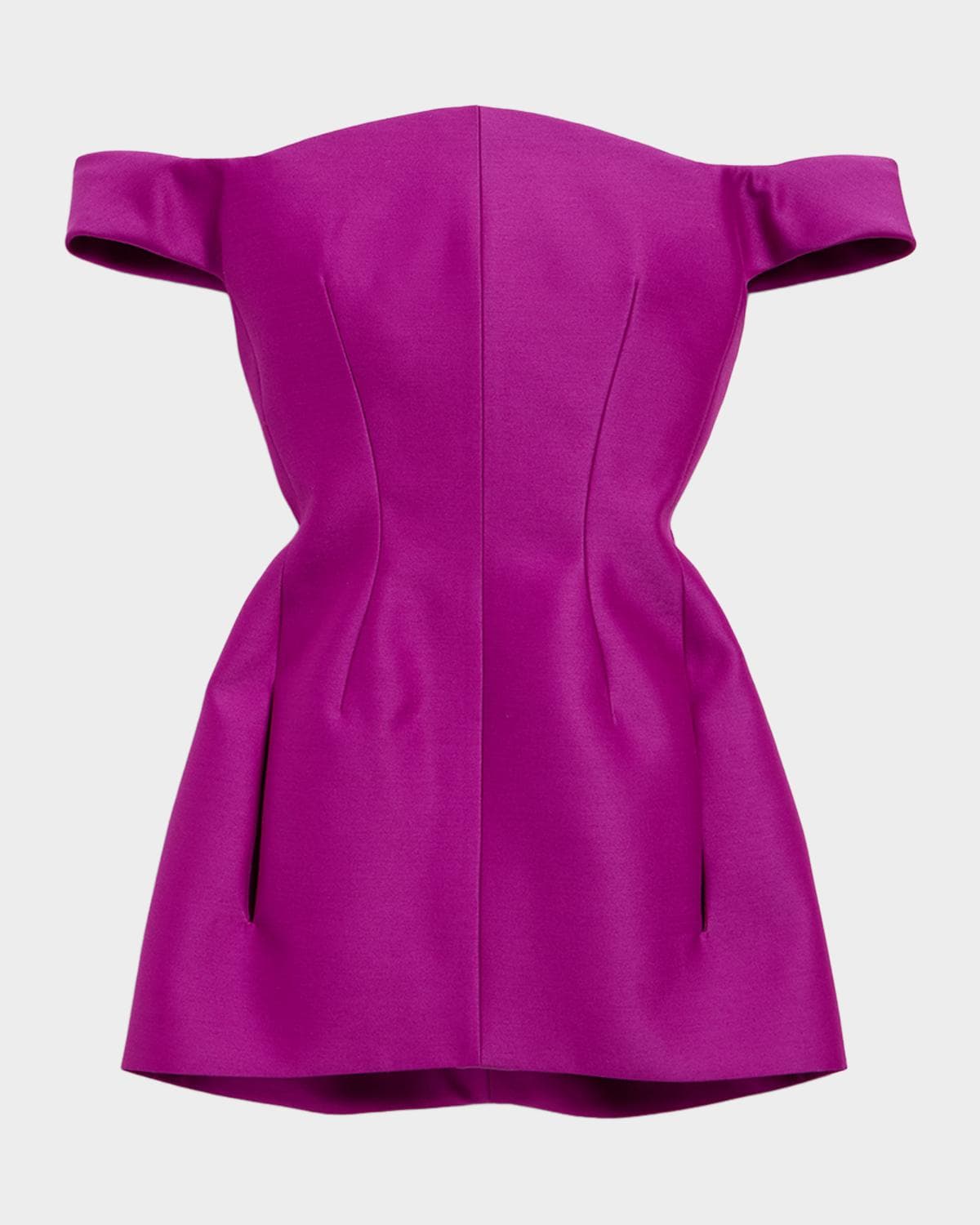 Balenciaga Off-Shoulder Mini Dress
