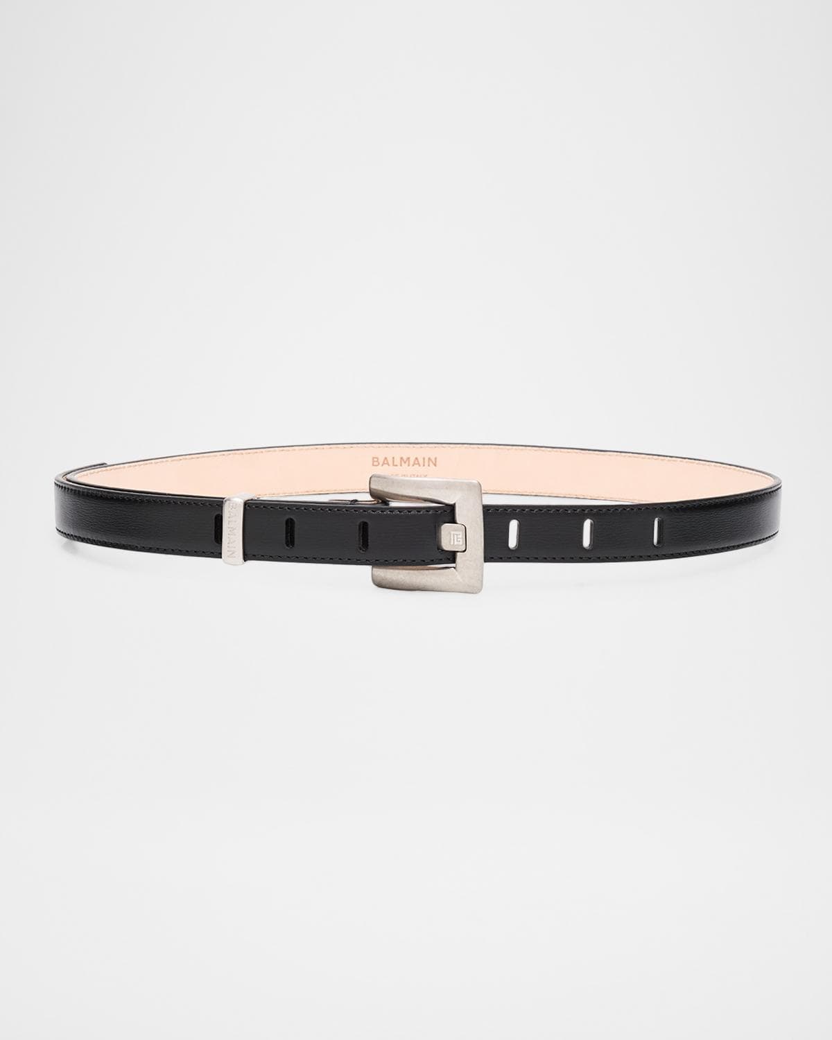 Balmain Anthem Calfskin Leather Belt