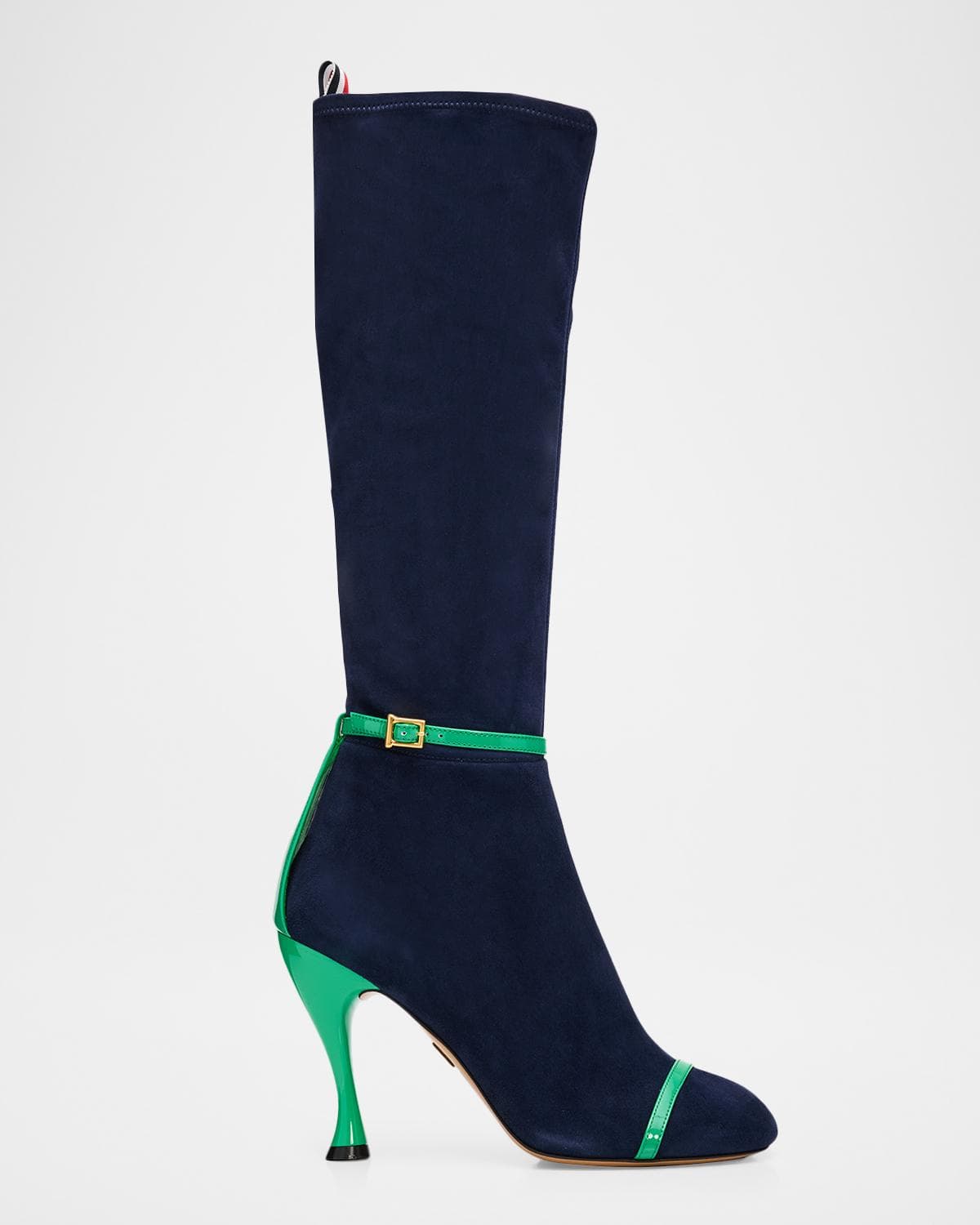 Thom Browne 105mm Trompe L 'oeil Suede Knee-High Boots