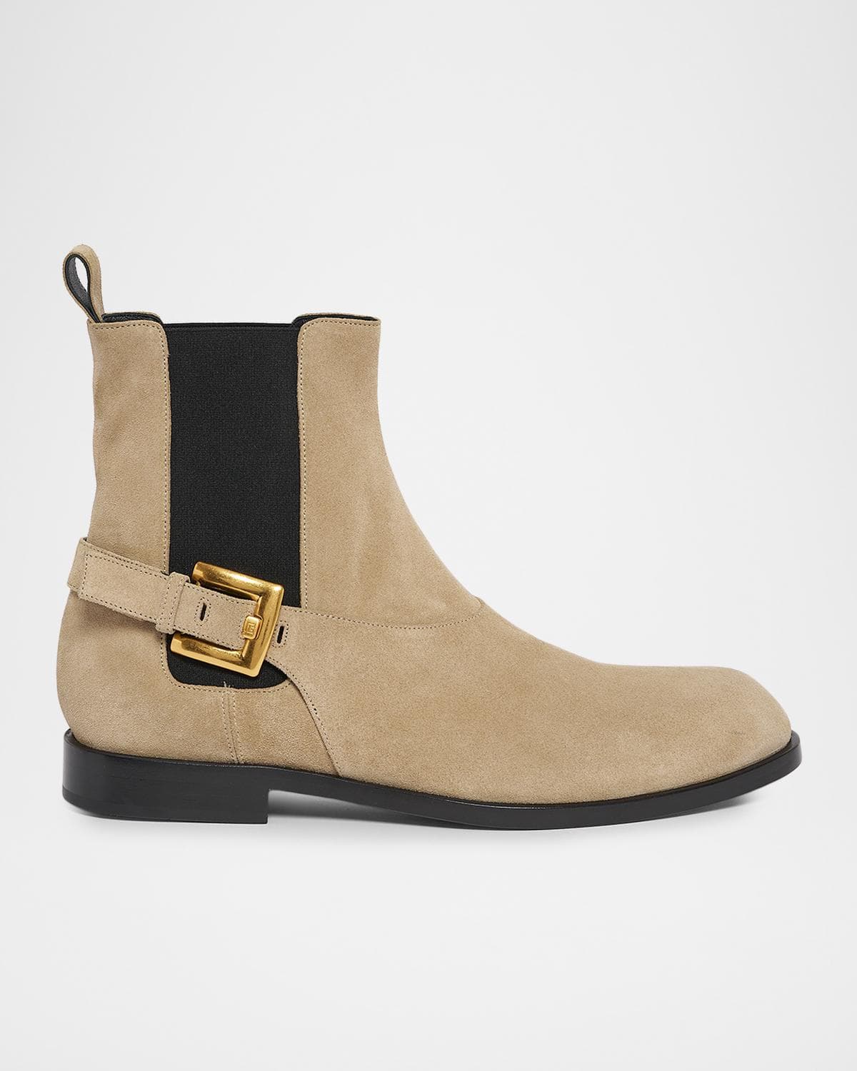 Balmain Men's Leather PB-Buckle Chelsea Boots