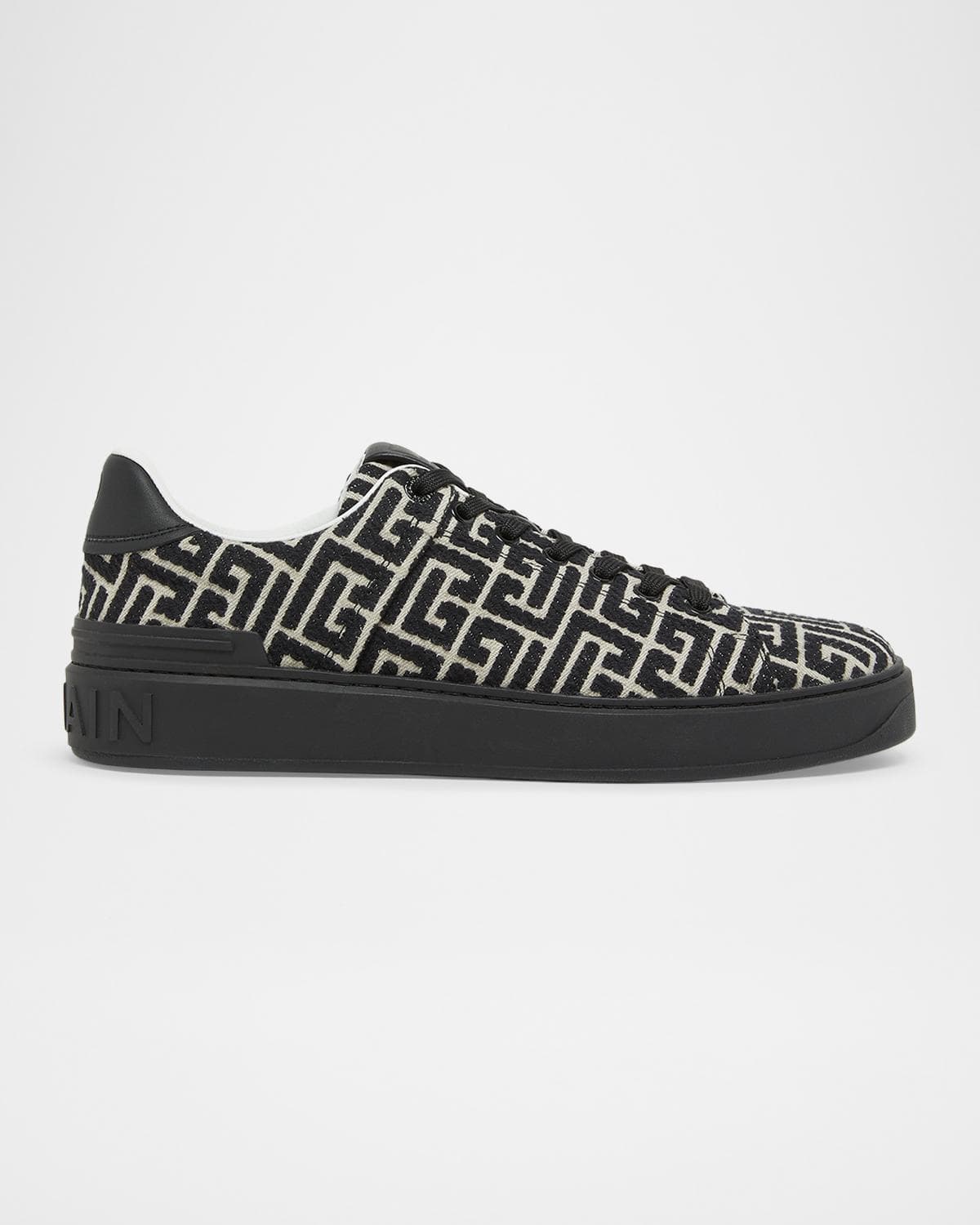 Balmain Men's B-Court Monogram Low-Top Sneakers