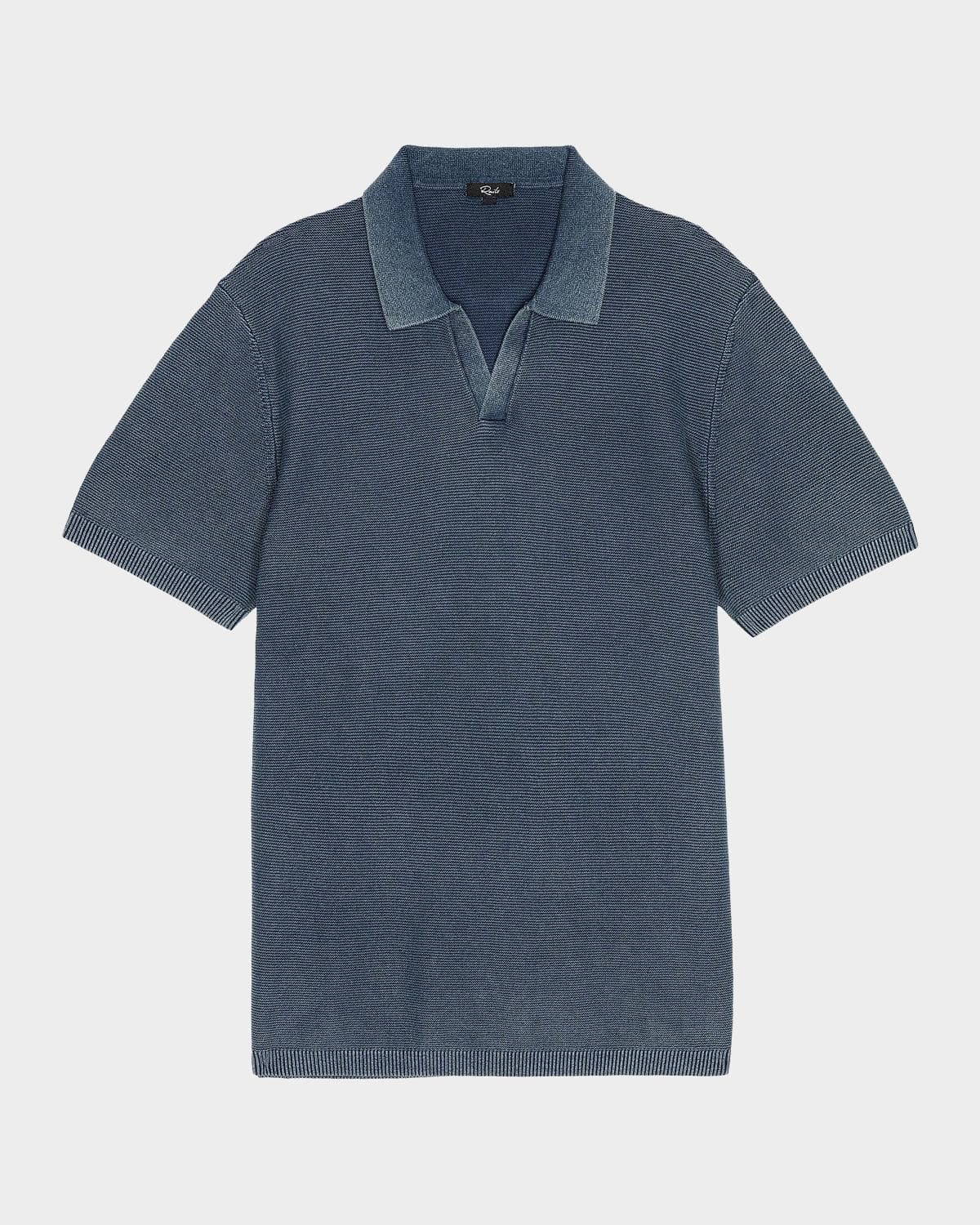 Rails Men's Baker Sunfaded Johnny Collar Polo Shirt