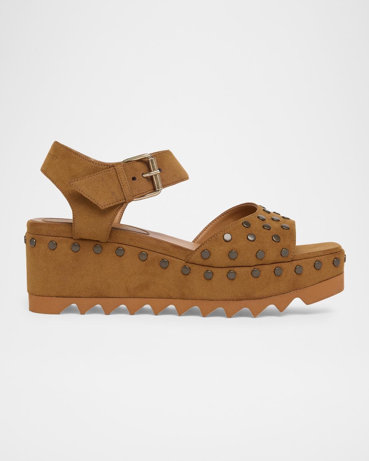 Stella McCartney 80mm Elyse Suede Wedge Sandals