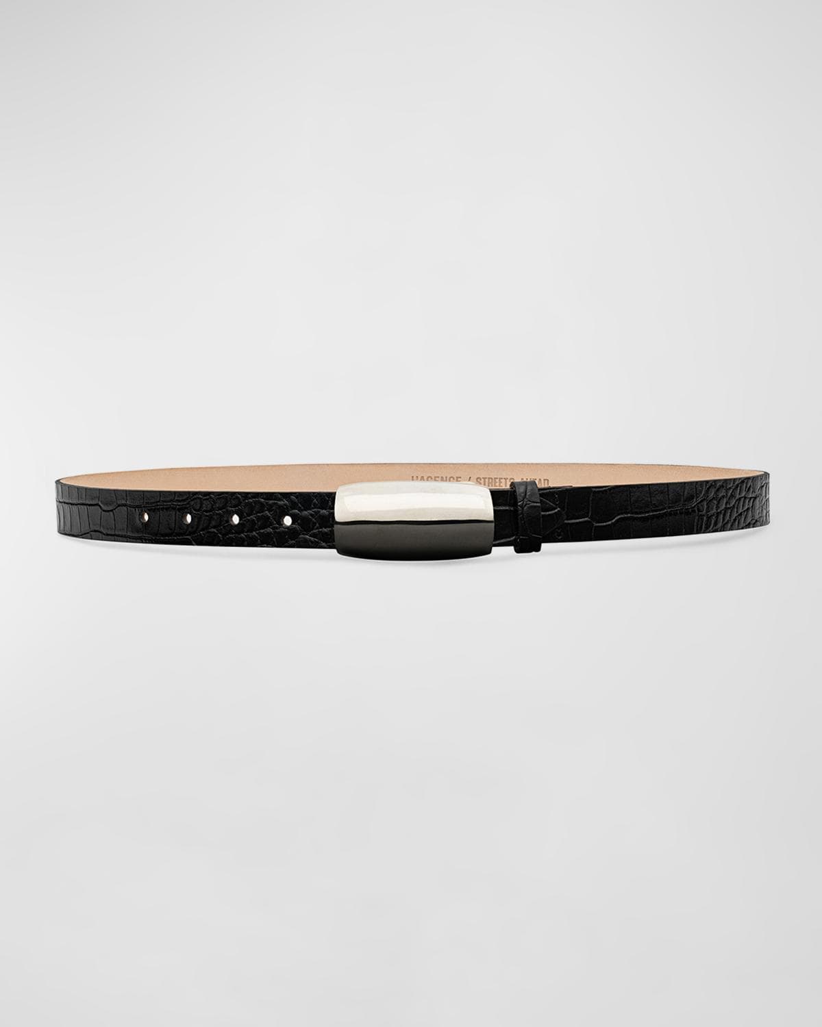 L 'AGENCE x Streets Ahead Marlowe Embossed Leather Belt