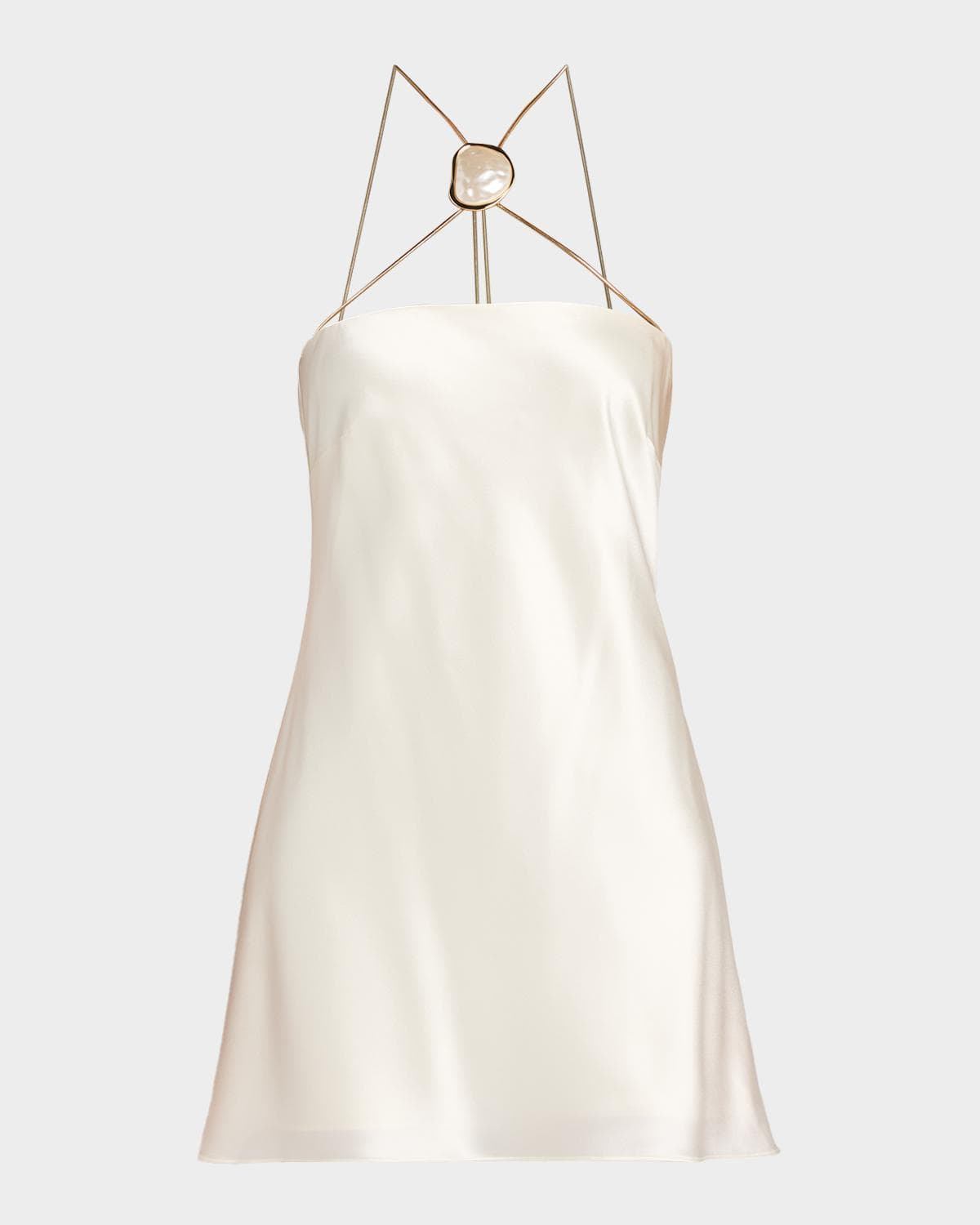 Retrofête Ebba Gemstone Halter Mini Dress