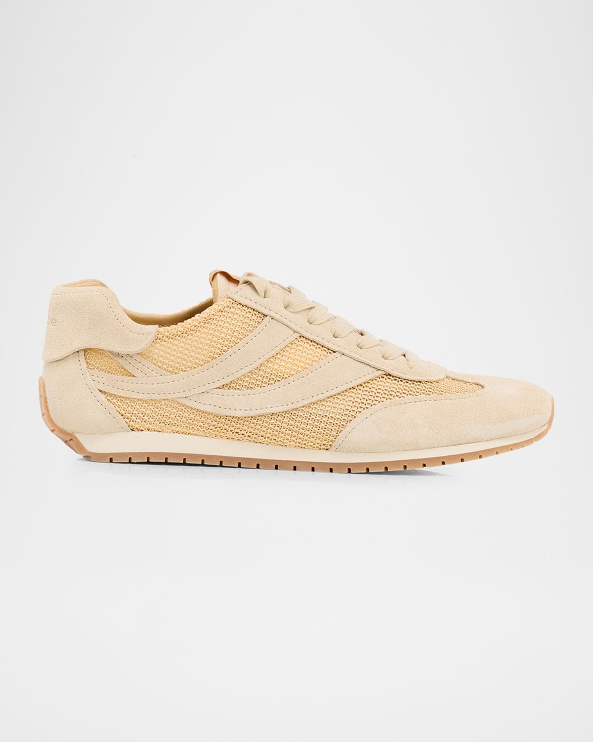 Vince Oasis Raffia and Suede Retro Sneakers · 7.5