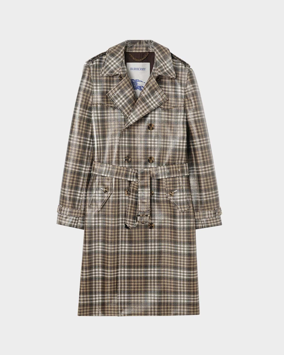 Burberry Foxfield Check Jacquard Trench Coat
