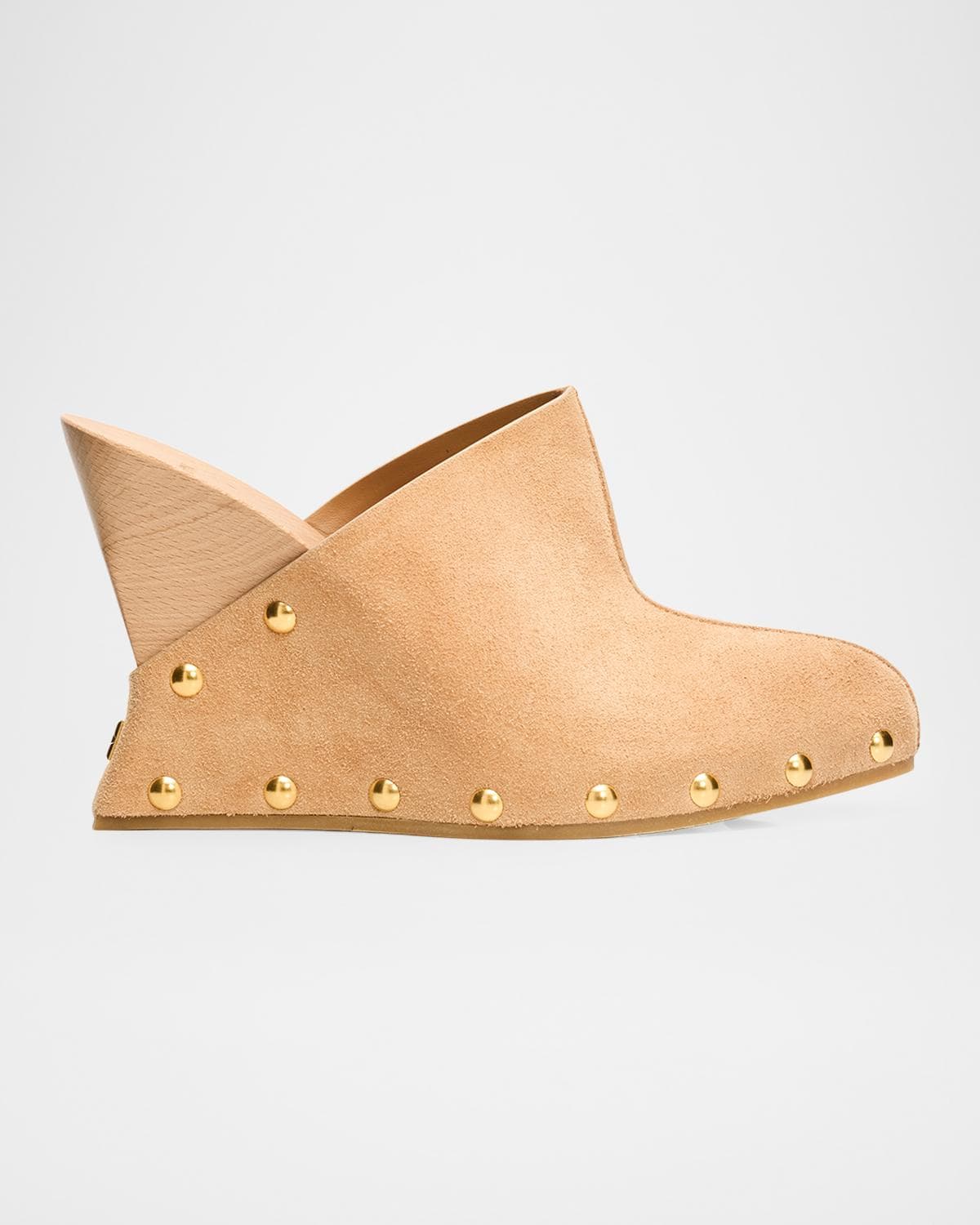 Balmain 95mm Suede Clog Wedges