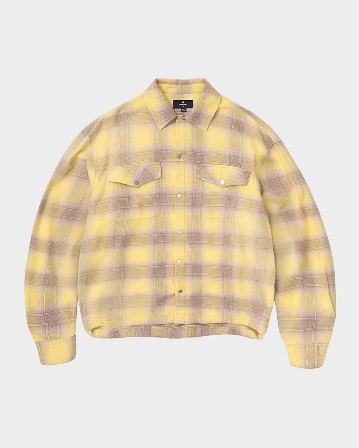 REPRESENT Men's Vintage Flannel Snap-Front Shirt