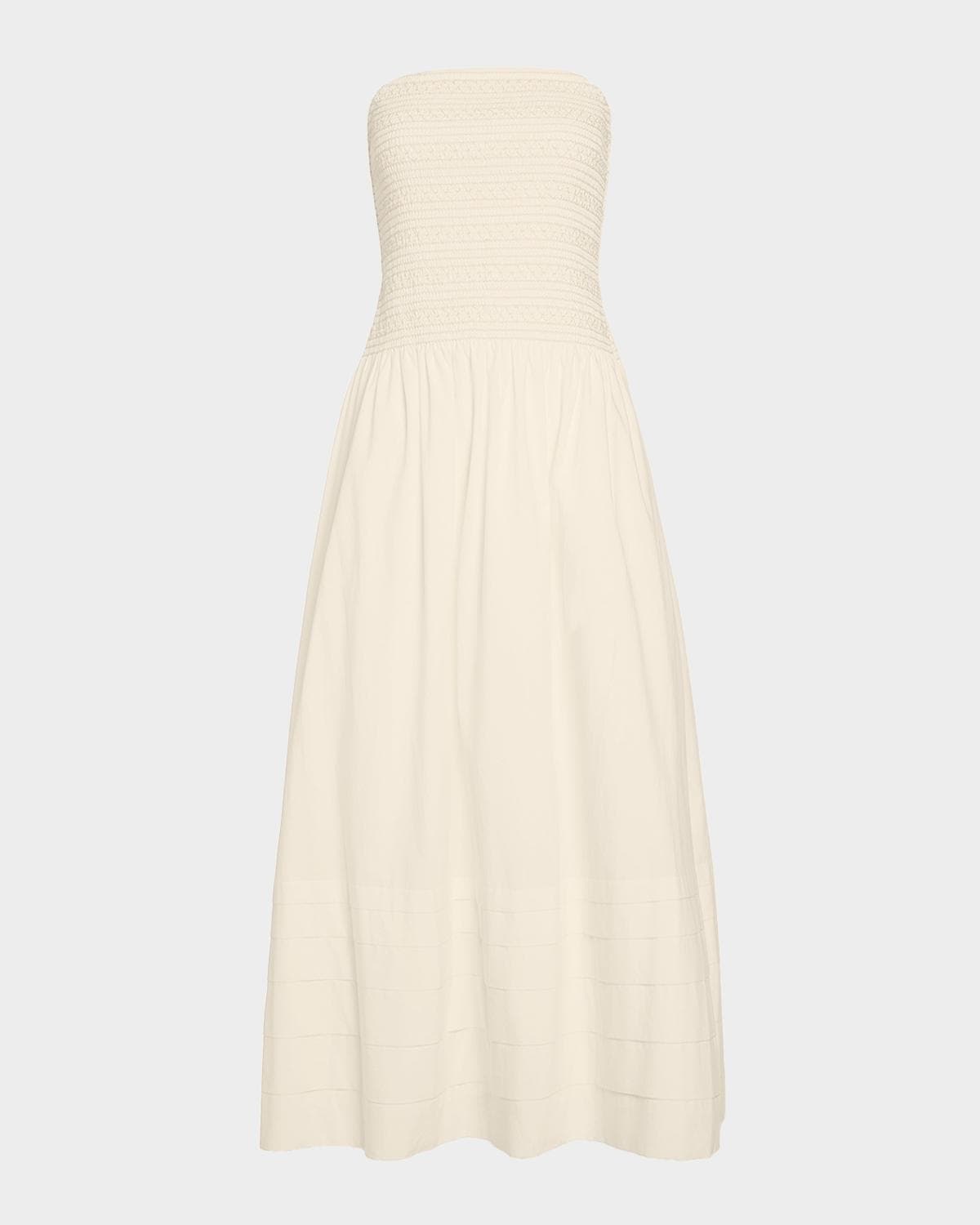 Ramy Brook Jace Smocked Strapless Maxi Dress