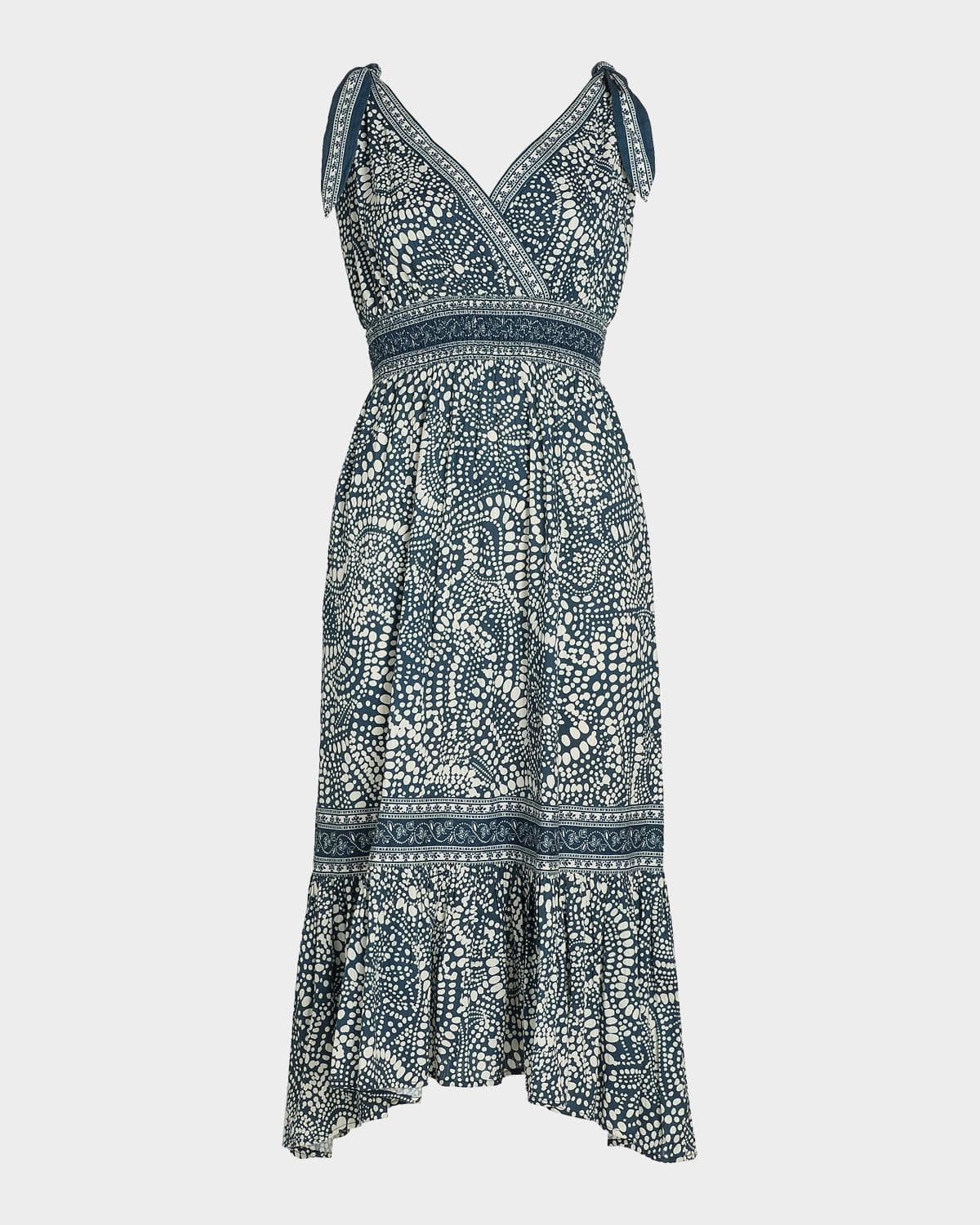 Ramy Brook Mariam Smocked-Waist Midi Dress