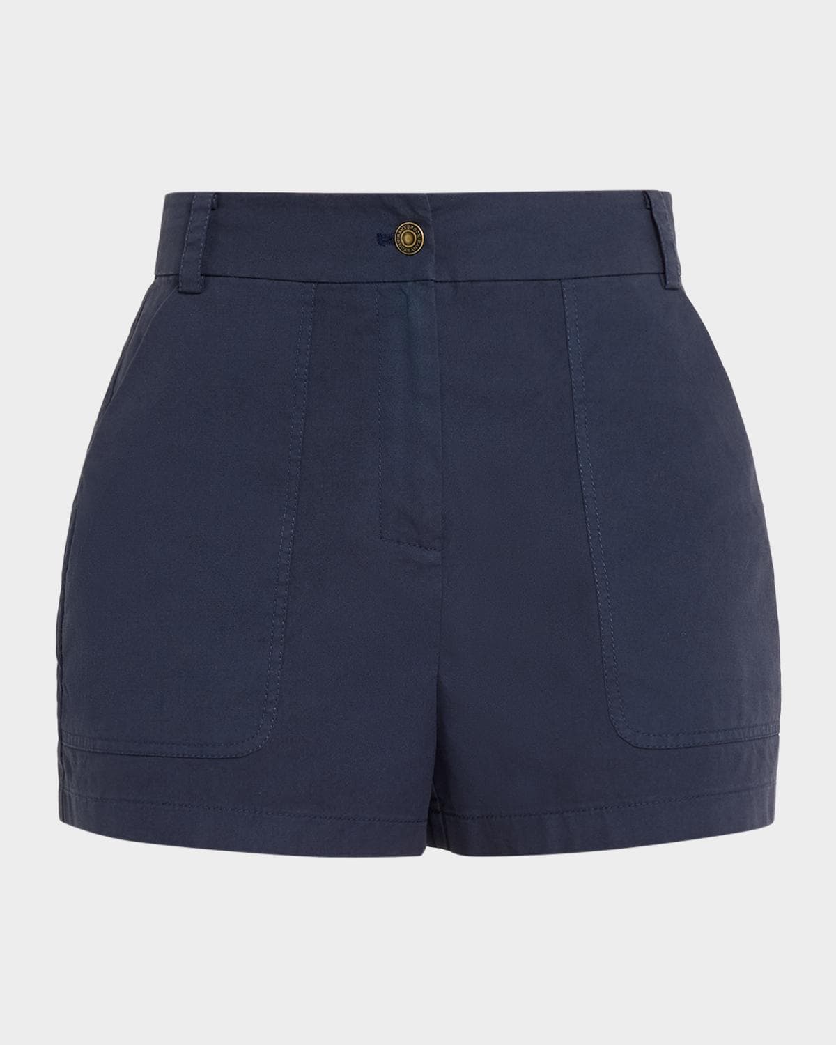 Ramy Brook Hilary High-Rise Canvas Mini Shorts