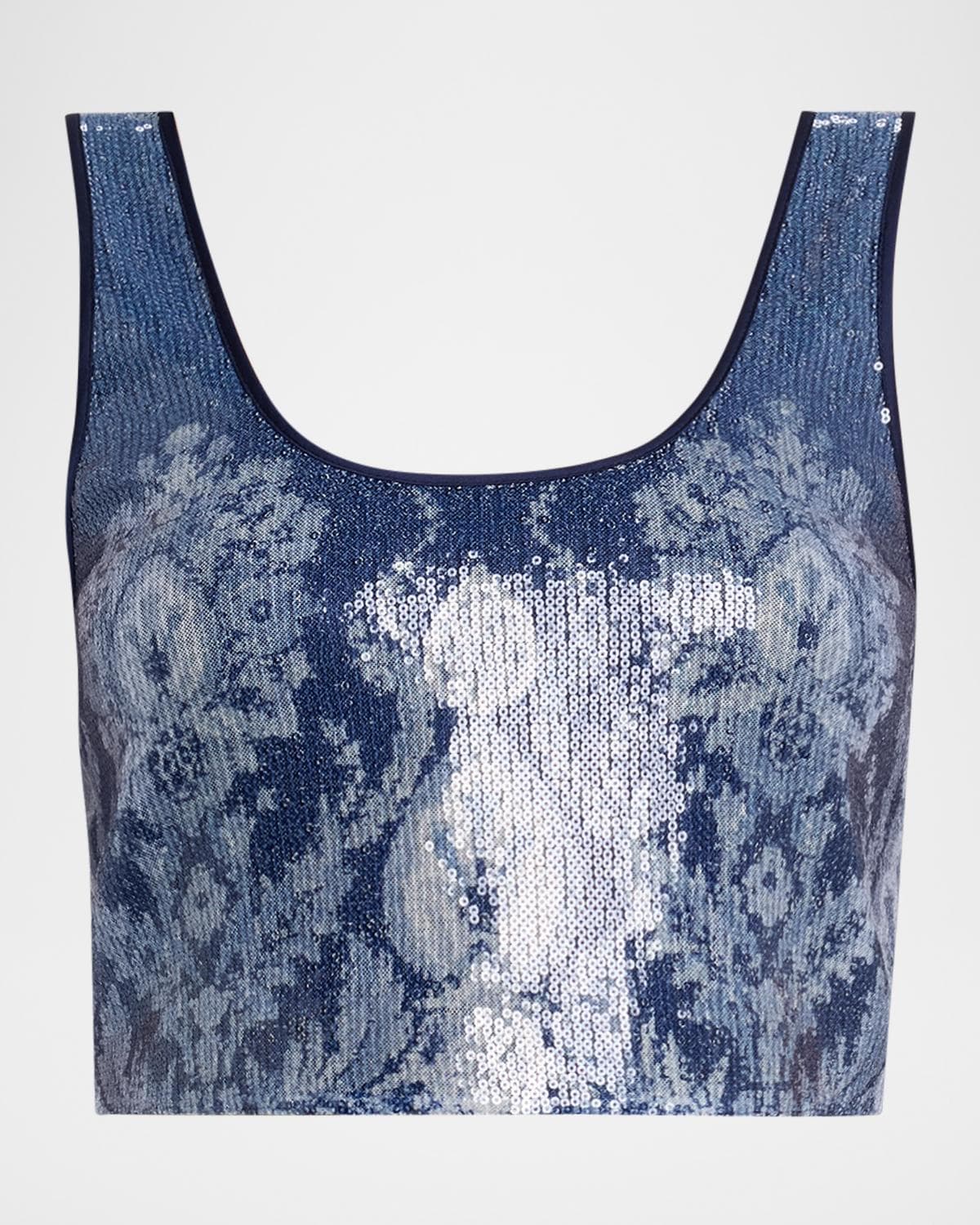 Ramy Brook Cody Sequined Crop Top