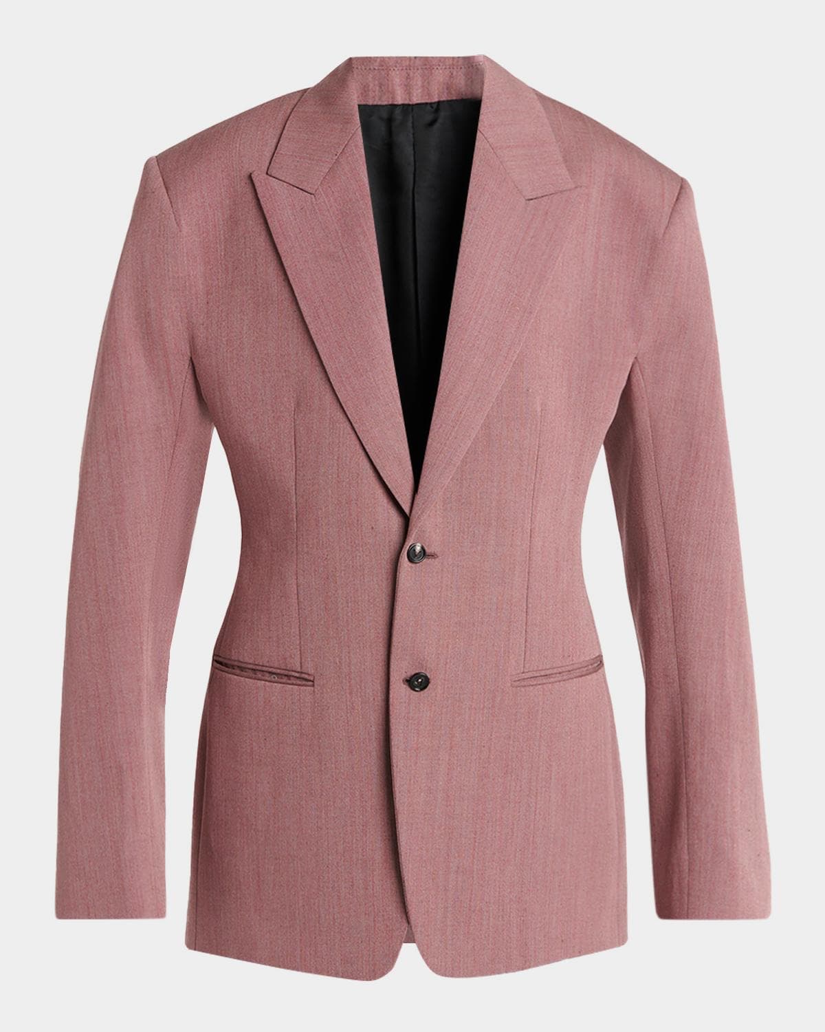 Bottega Veneta Oversized Wool-Linen Single-Breasted Jacket