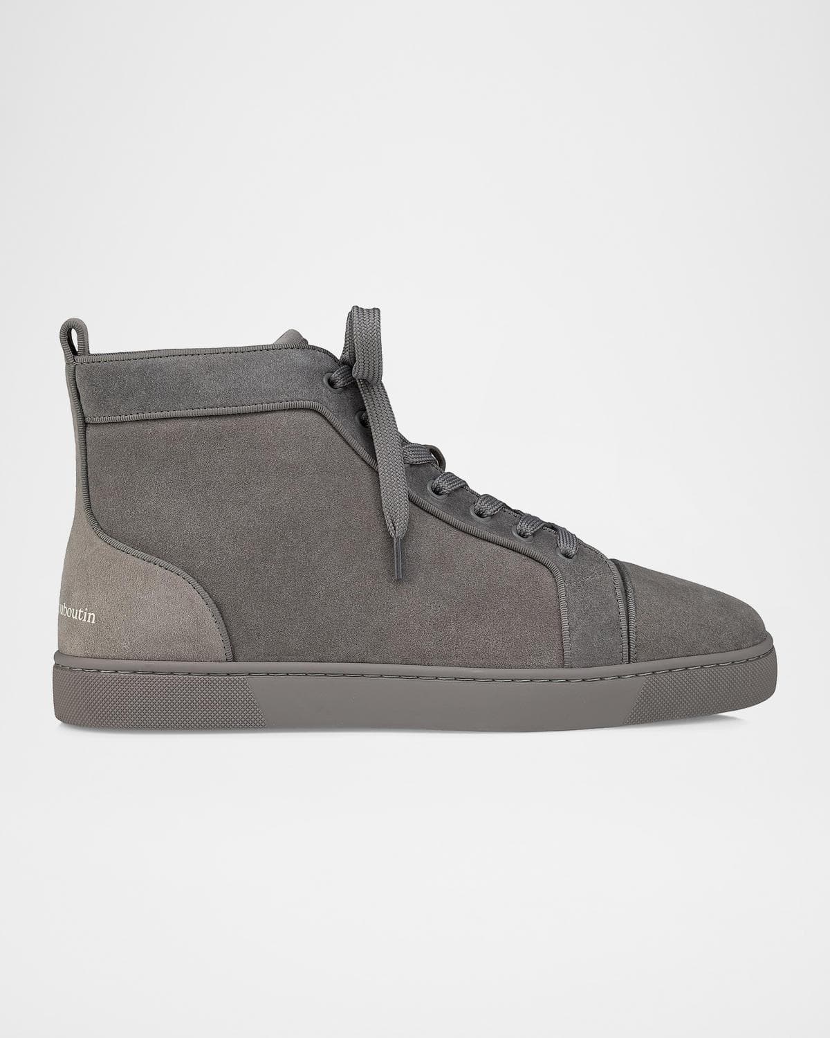 Christian Louboutin Louis Canopy Suede High-Top Sneakers